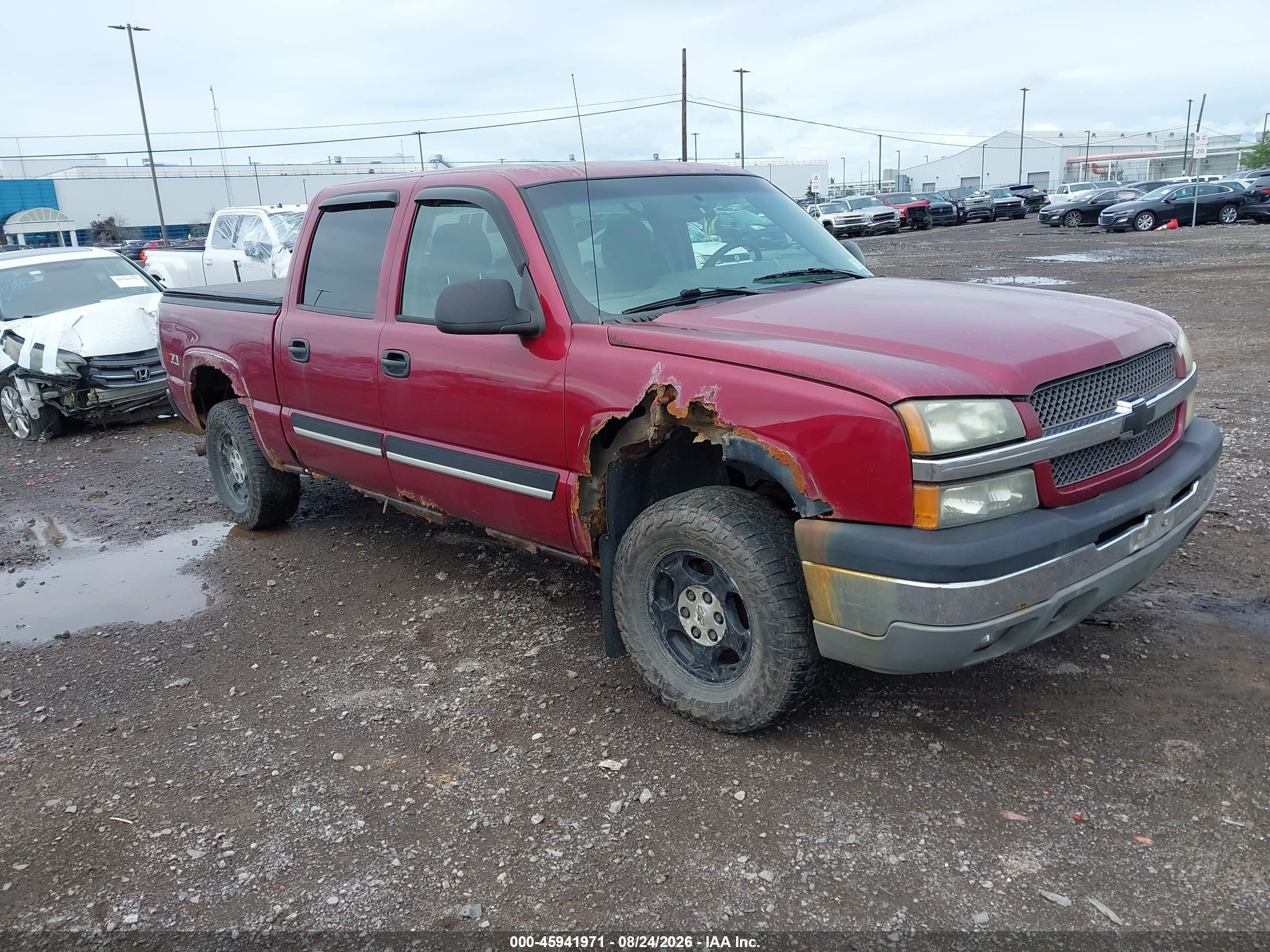 2004 Chevrolet Silverado K1500 Burgundy vin: 2GCEK13T341415593