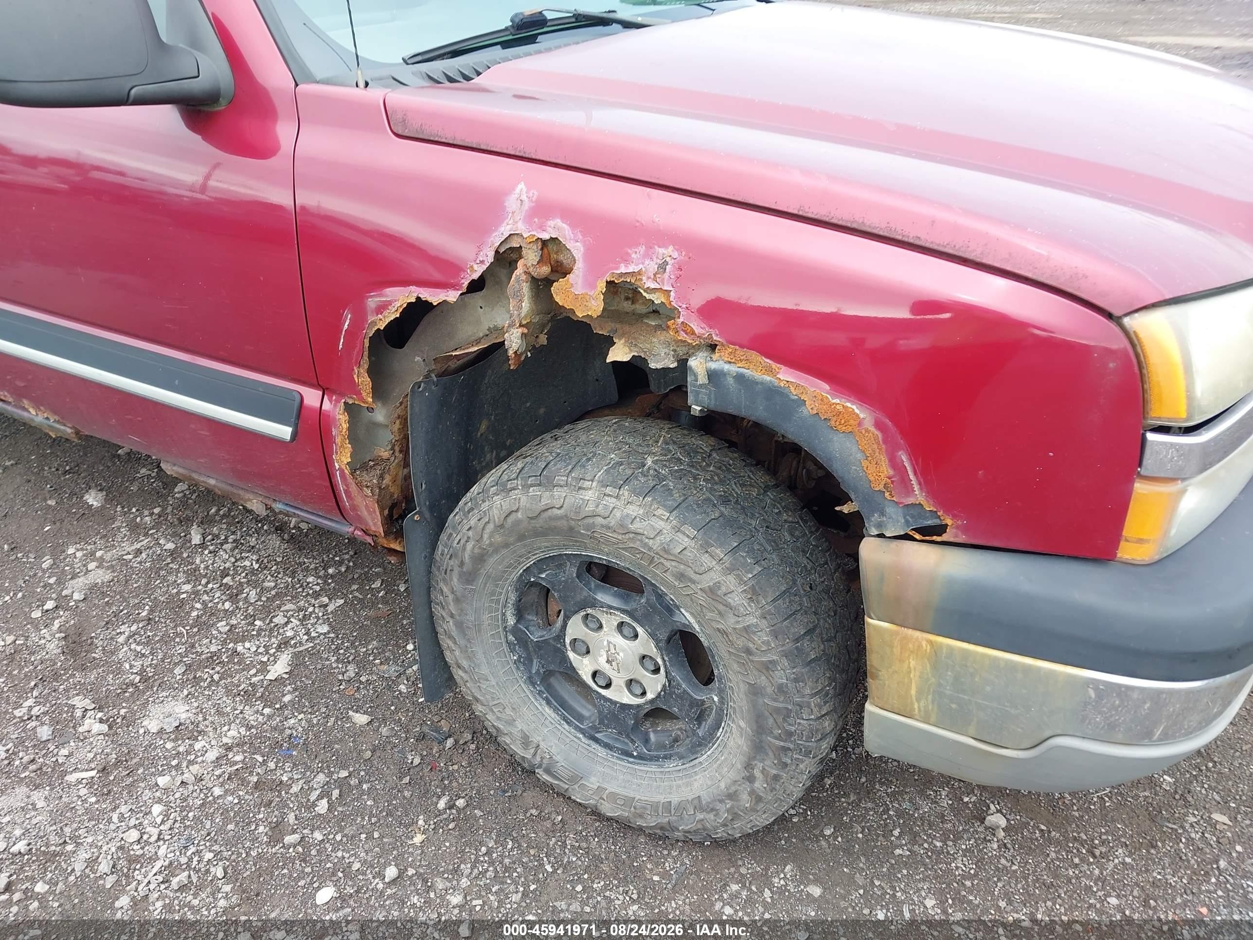 2004 Chevrolet Silverado K1500 Burgundy vin: 2GCEK13T341415593