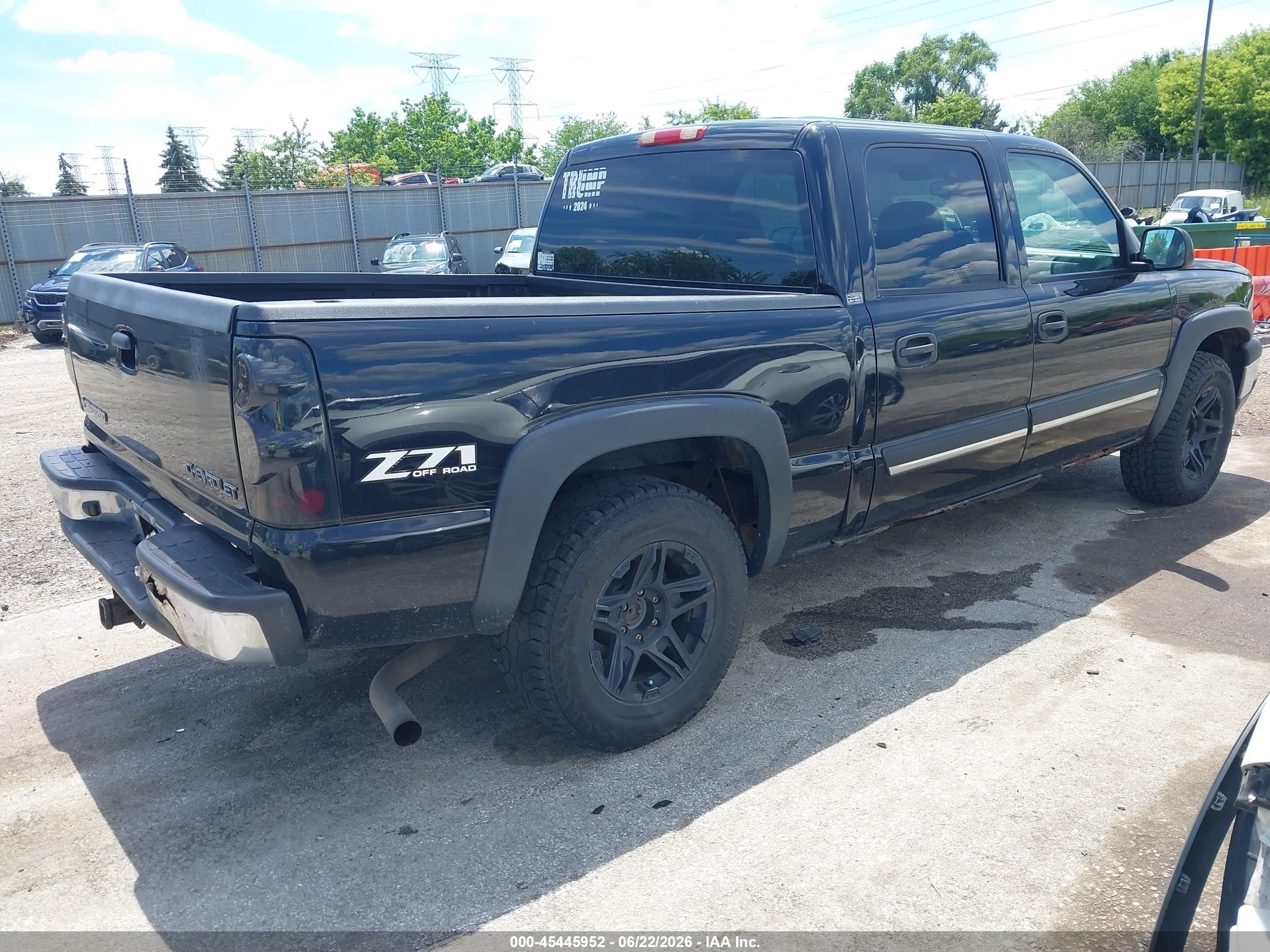 2004 Chevrolet Silverado 1500 Z71 Black vin: 2GCEK13T441310870