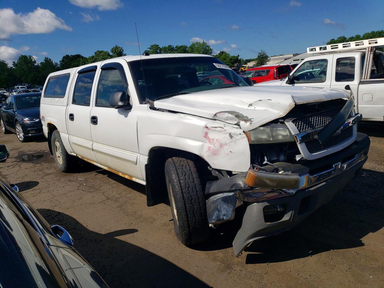 2004 Chevrolet Silverado K1500 White vin: 2GCEK13T441416400