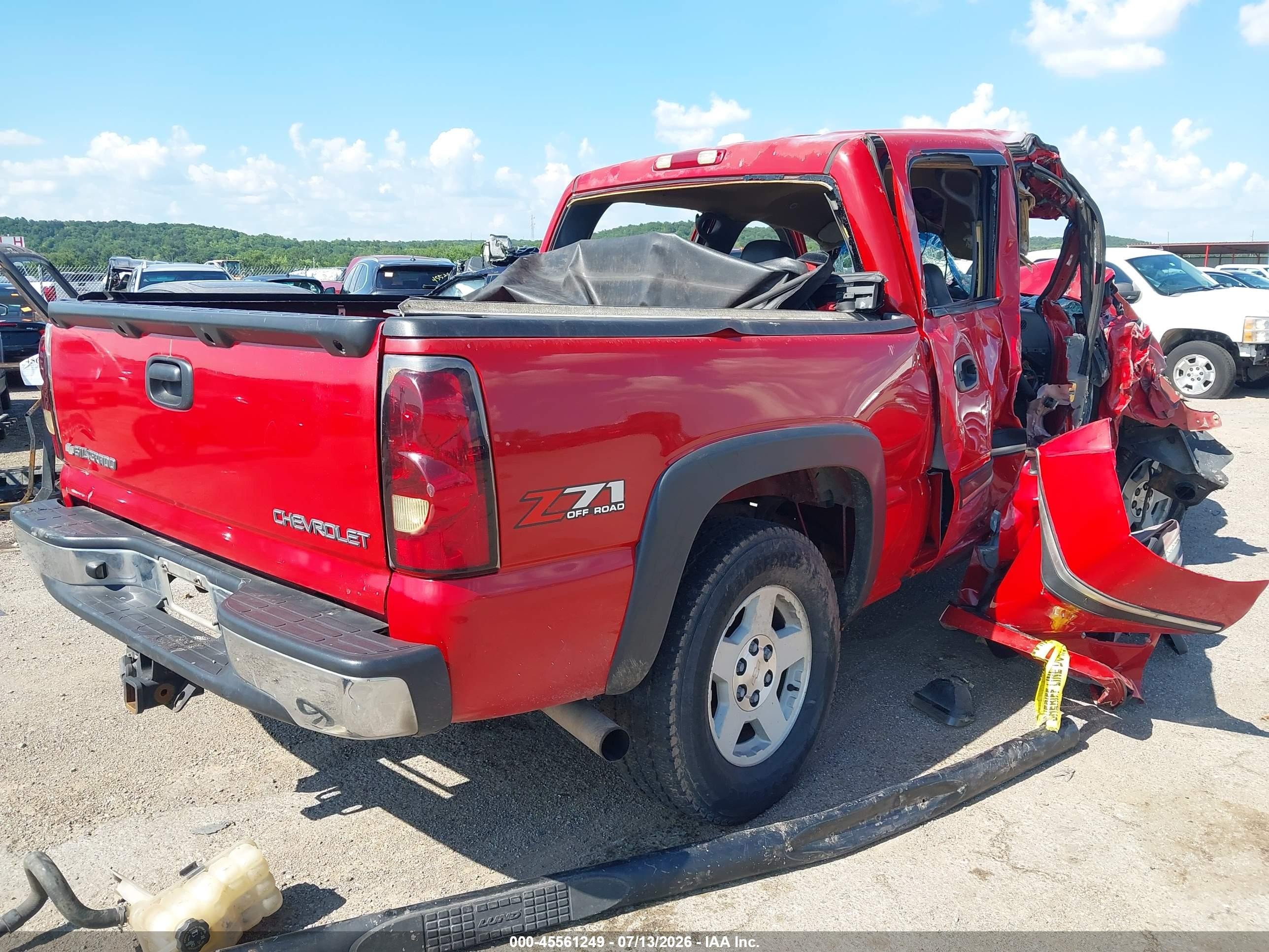 2004 Chevrolet Silverado 1500 Z71 Red vin: 2GCEK13T441429289