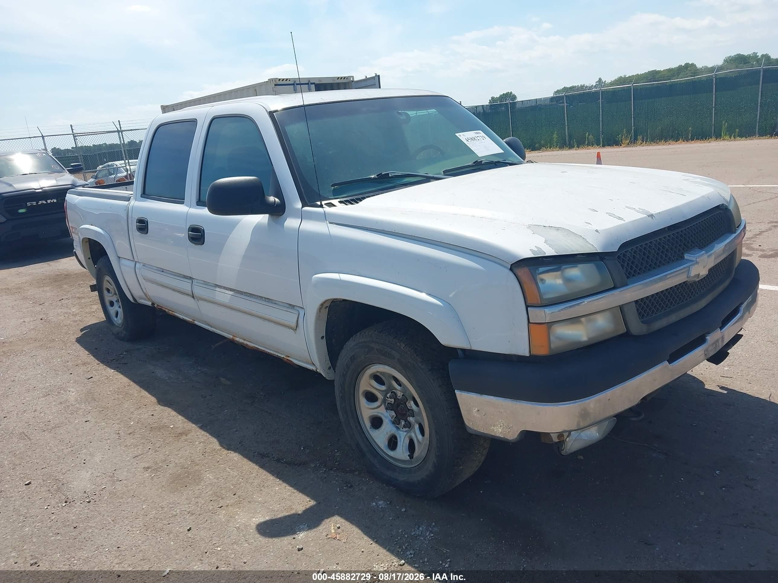 2005 Chevrolet Silverado 1500 Z71 White vin: 2GCEK13T451156257