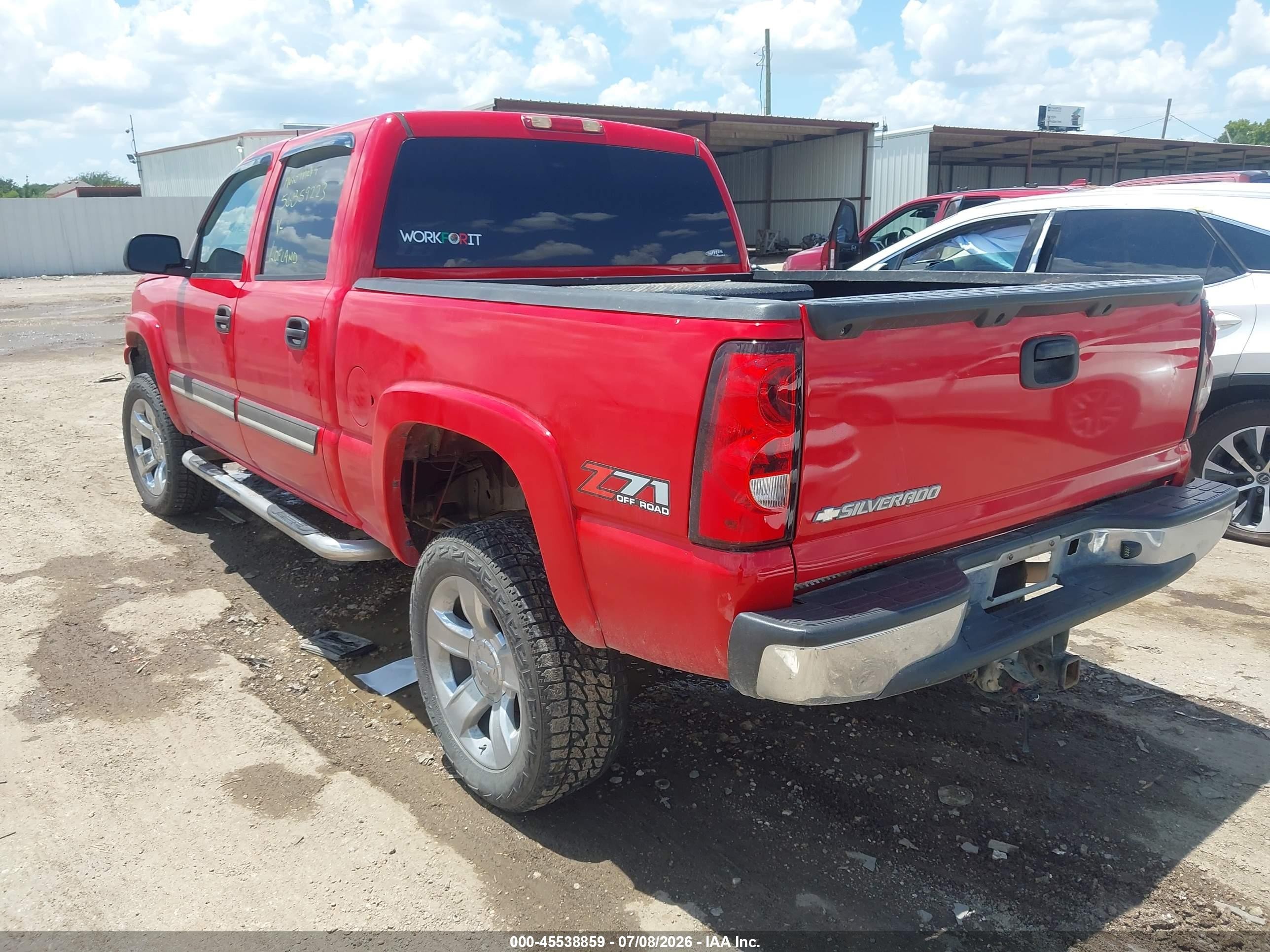 2005 Chevrolet Silverado 1500 Z71 Red vin: 2GCEK13T451394190