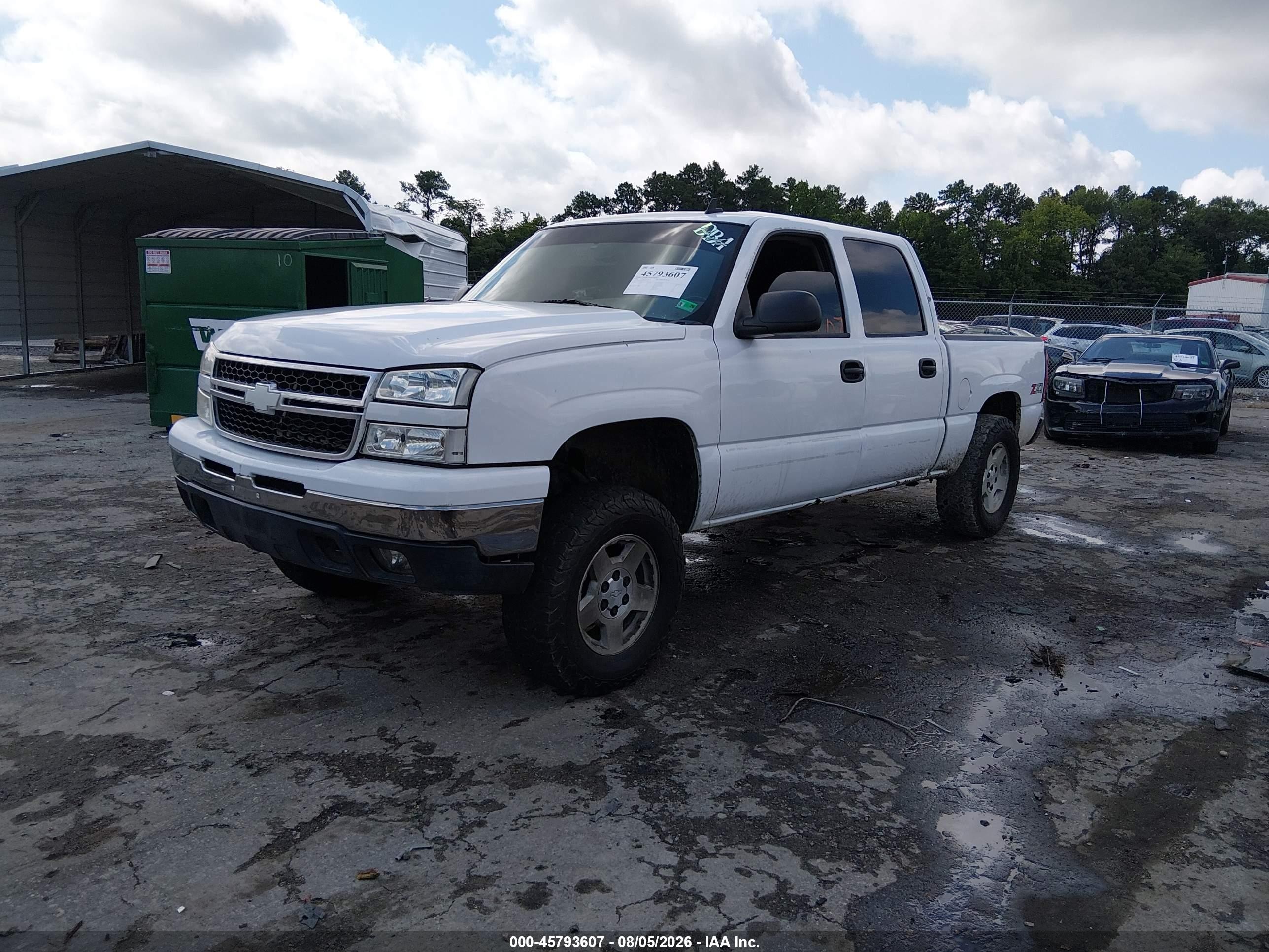 2006 Chevrolet Silverado 1500 Lt3 White vin: 2GCEK13T561211235