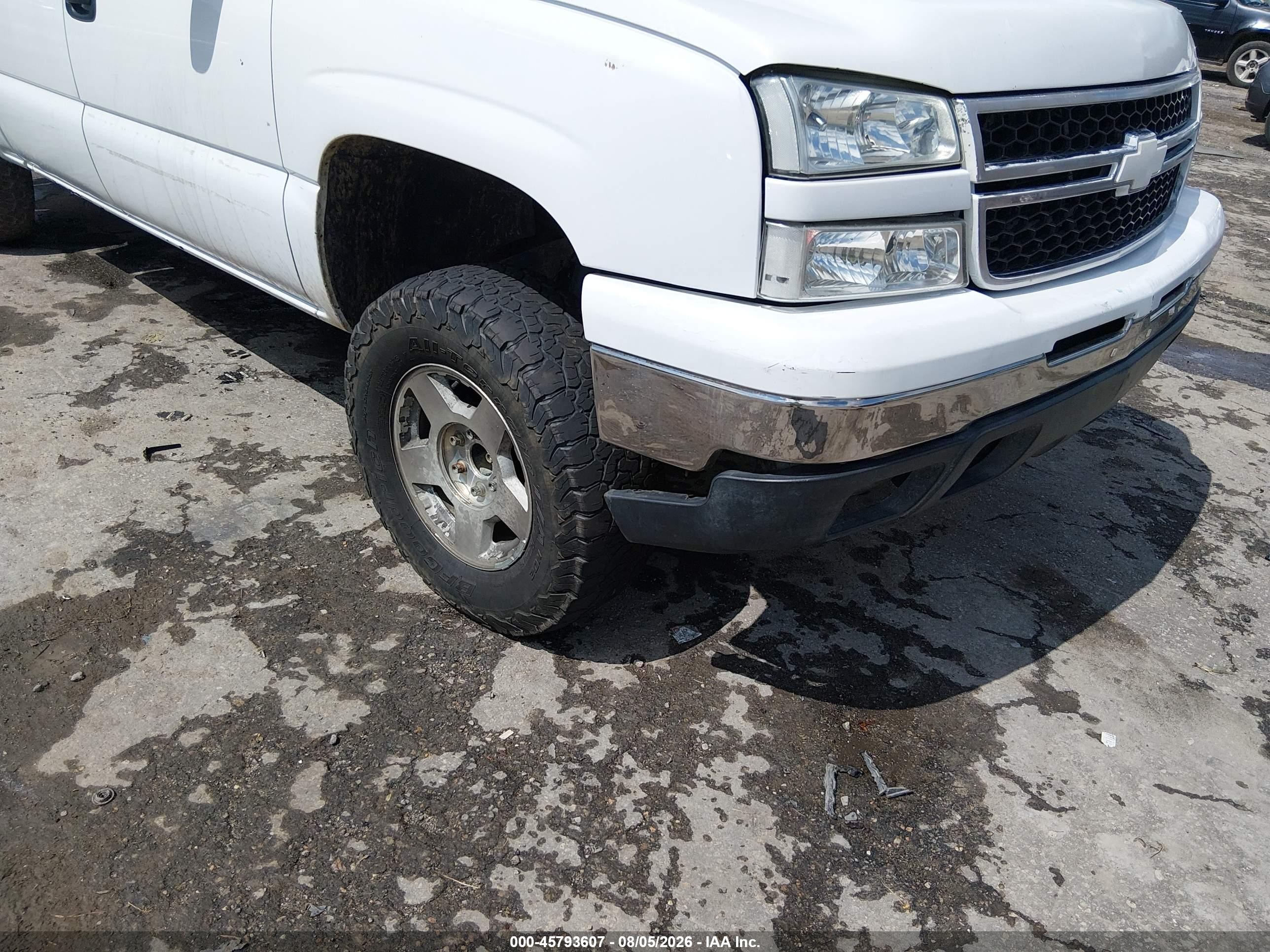 2006 Chevrolet Silverado 1500 Lt3 White vin: 2GCEK13T561211235