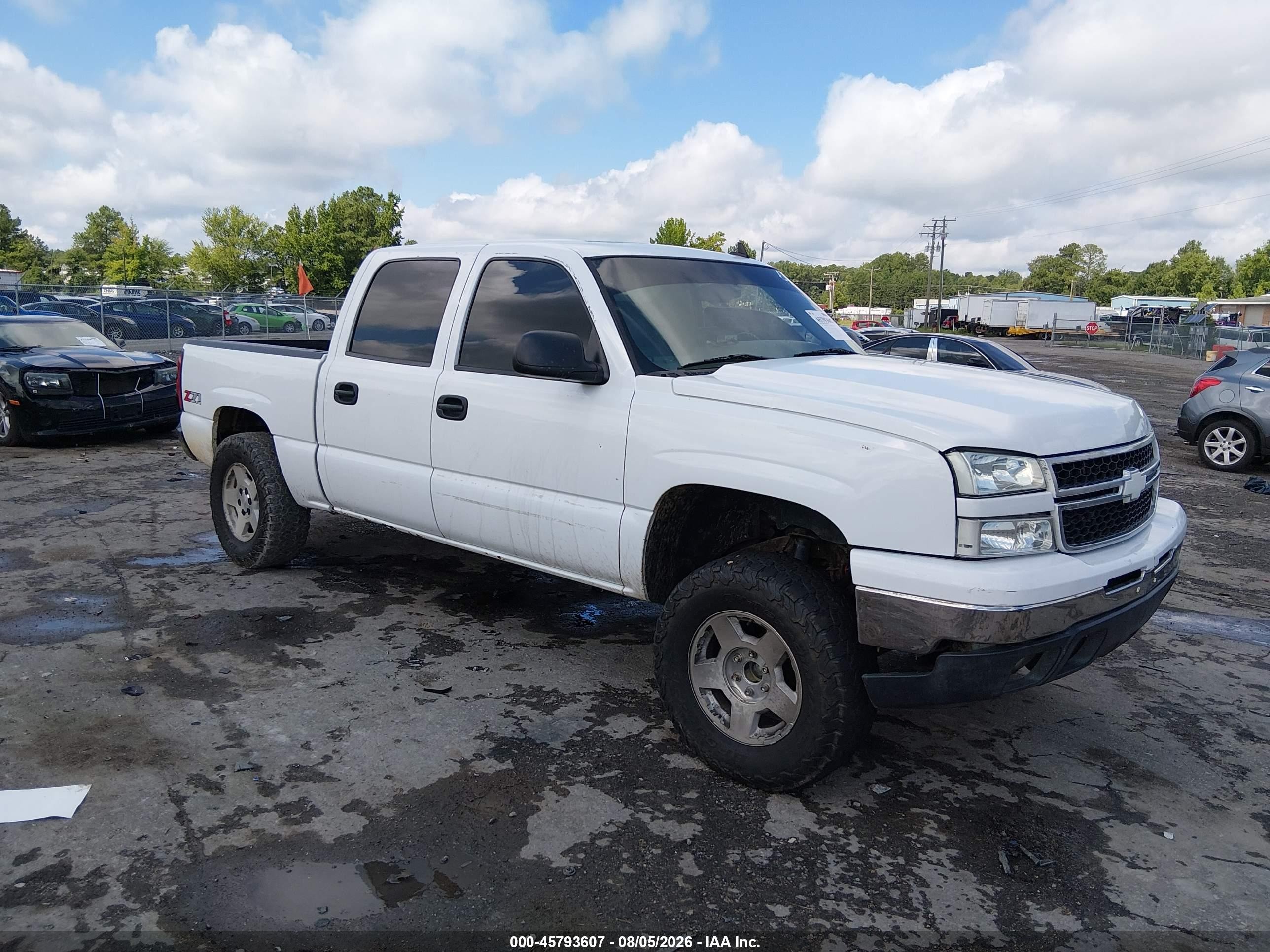 2006 Chevrolet Silverado 1500 Lt3 White vin: 2GCEK13T561211235