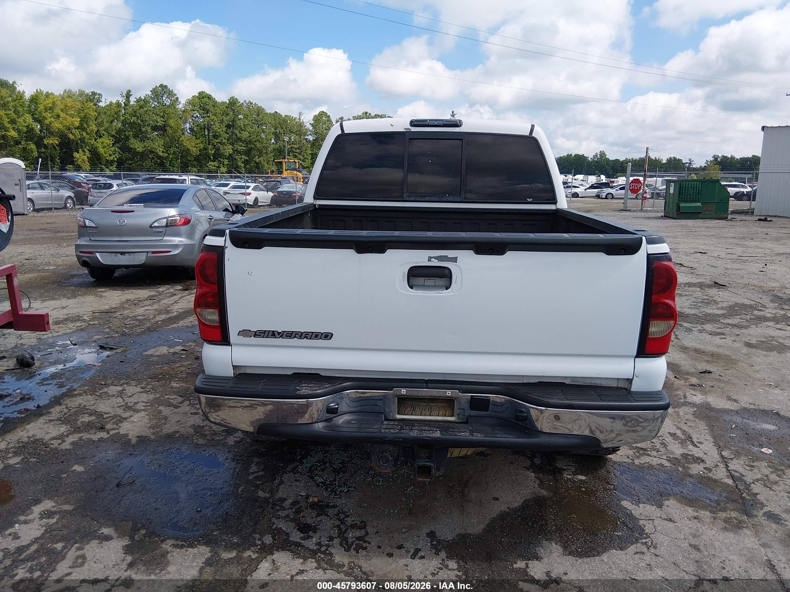 2006 Chevrolet Silverado 1500 Lt3 White vin: 2GCEK13T561211235
