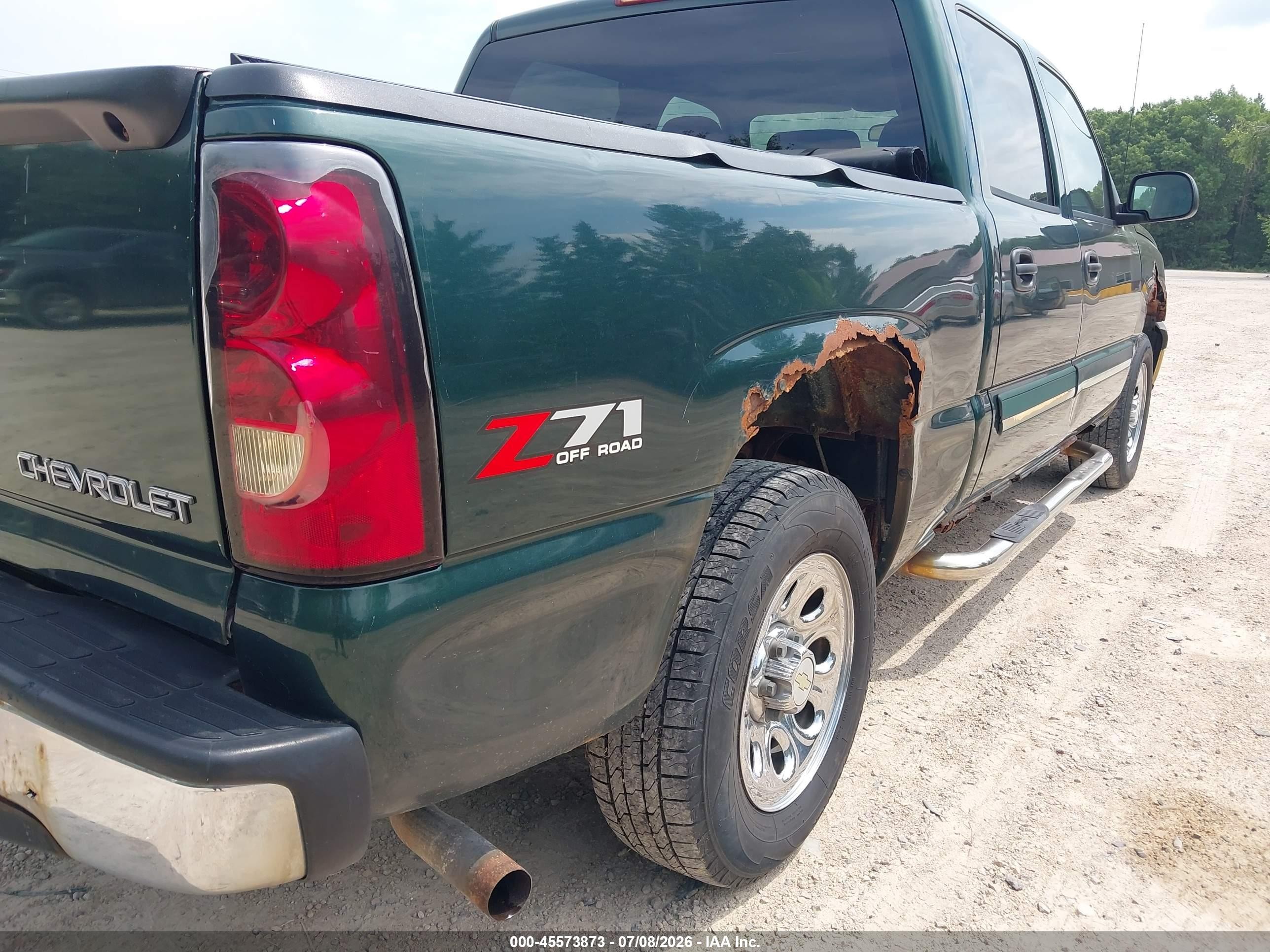 2004 Chevrolet Silverado 1500 Z71 Зеленый vin: 2GCEK13T641361643