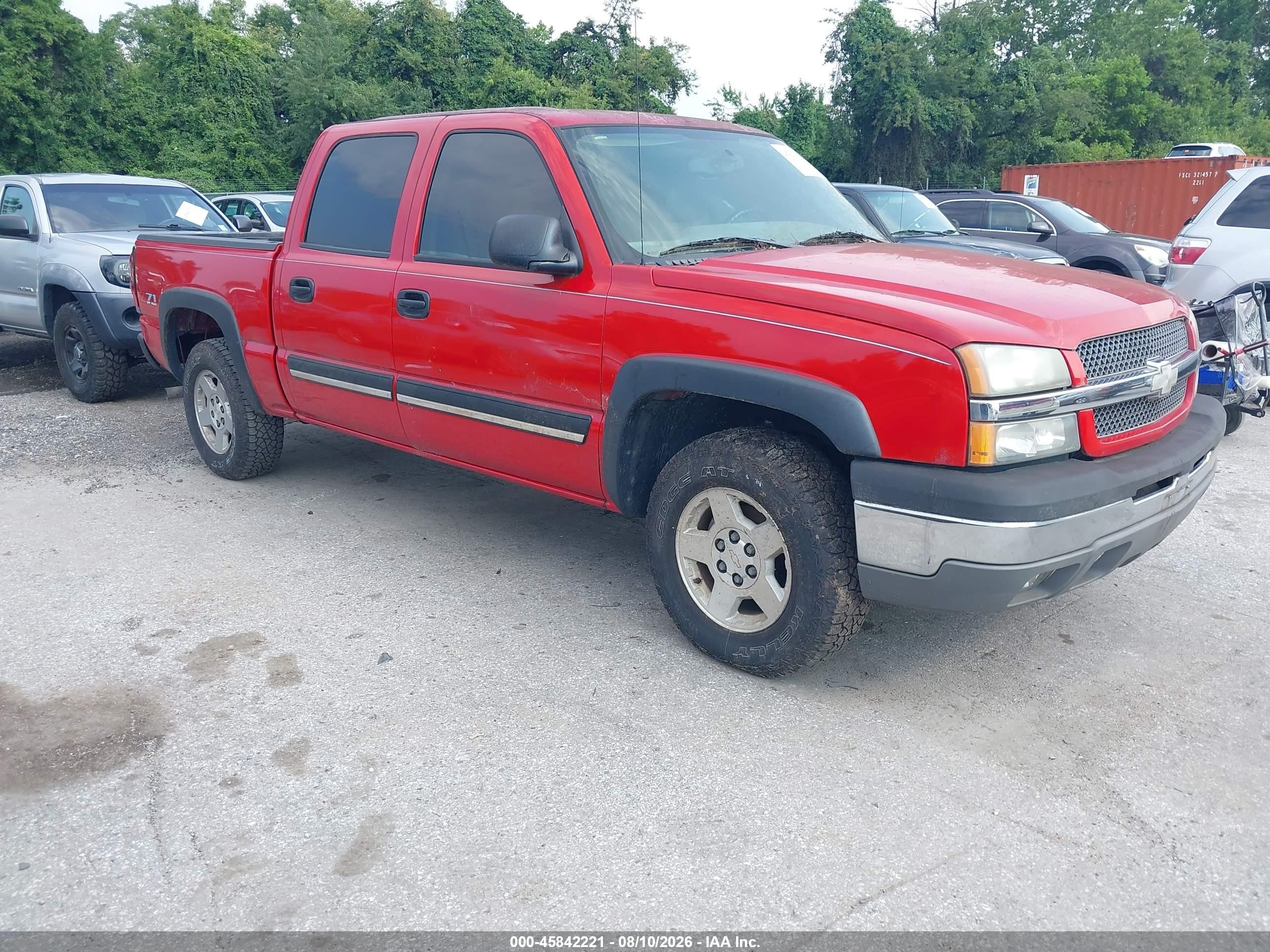 2004 Chevrolet Silverado 1500 Z71 Красный vin: 2GCEK13T641418651