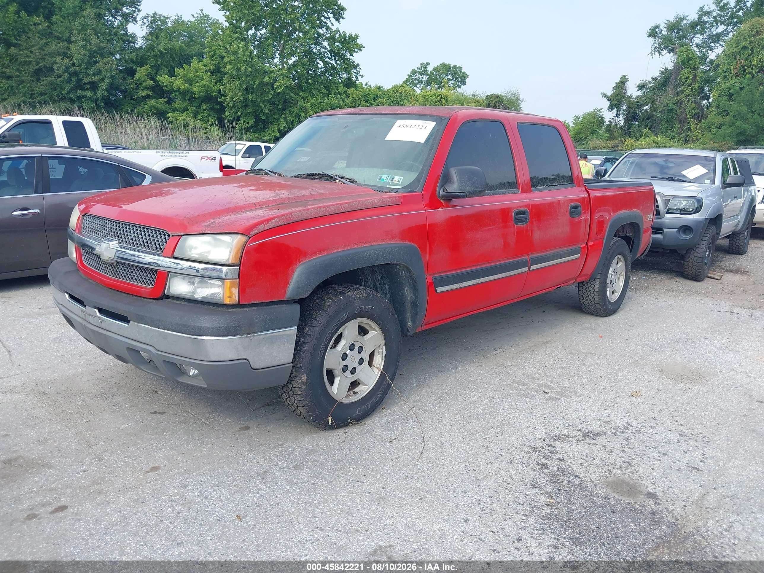 2004 Chevrolet Silverado 1500 Z71 Красный vin: 2GCEK13T641418651