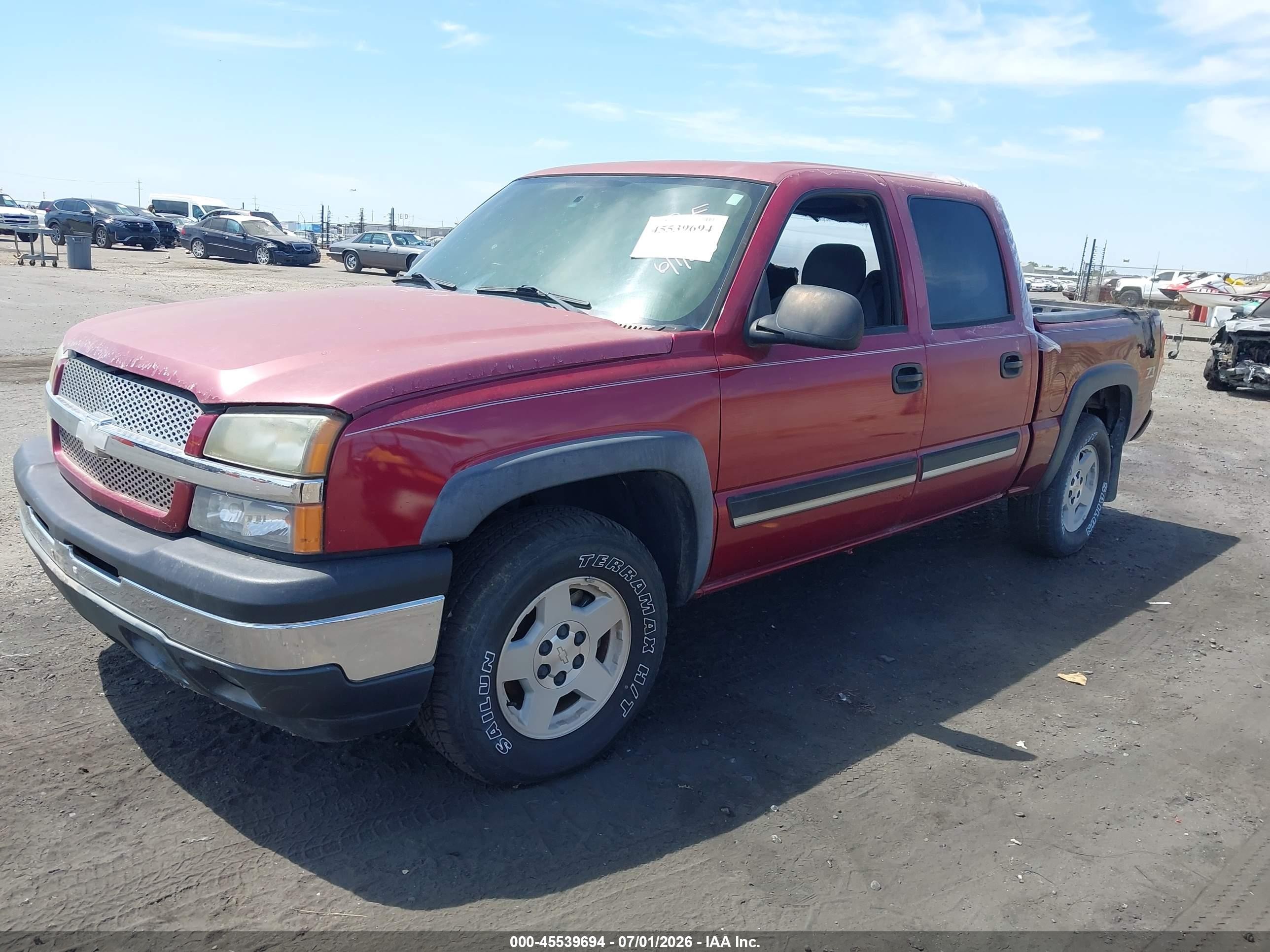 2005 Chevrolet Silverado 1500 Z71 Red vin: 2GCEK13T851126596