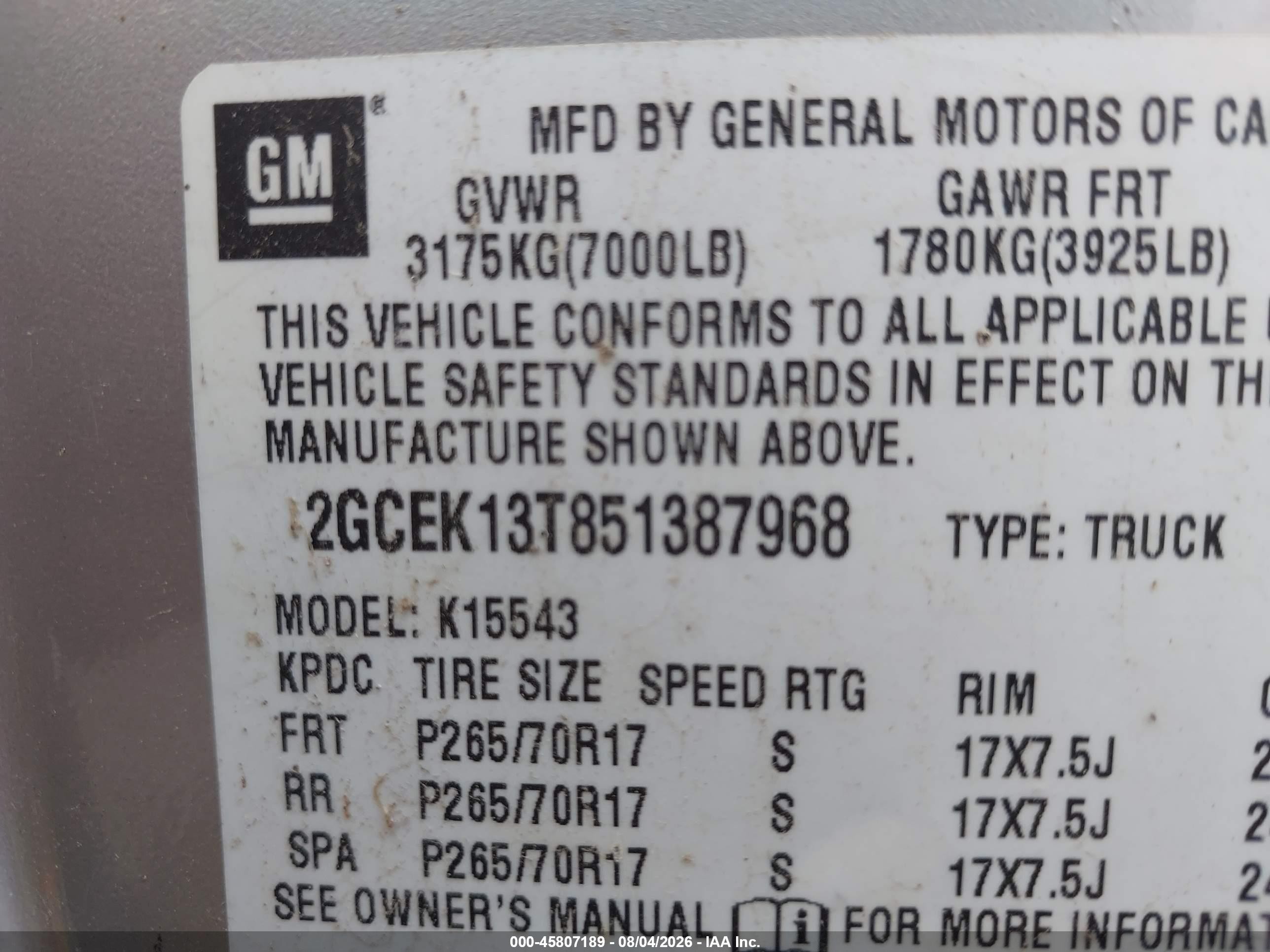 2005 Chevrolet Silverado 1500 Ls Tan vin: 2GCEK13T851387968