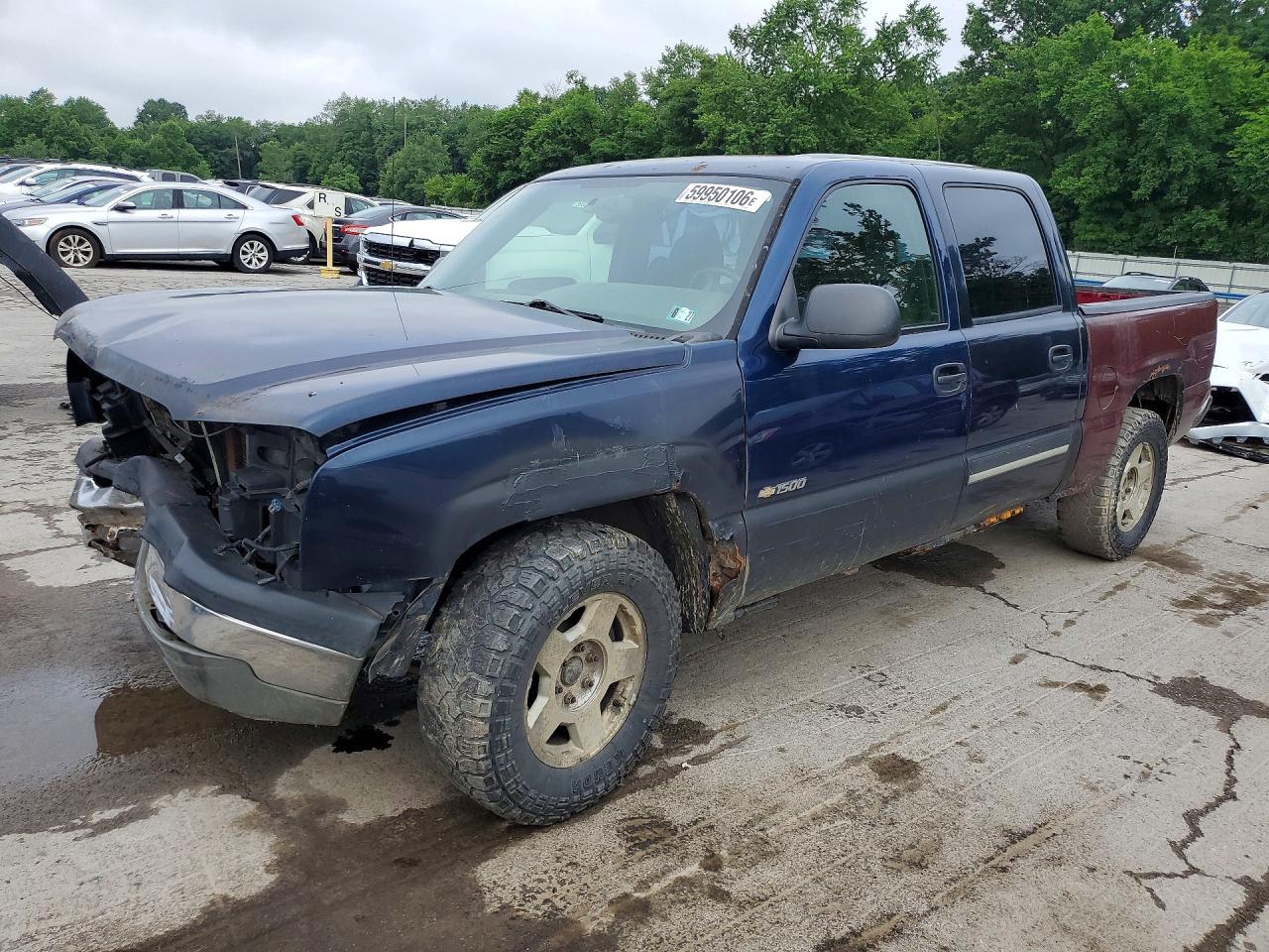 2005 Chevrolet Silverado K1500 Blue vin: 2GCEK13T851389025