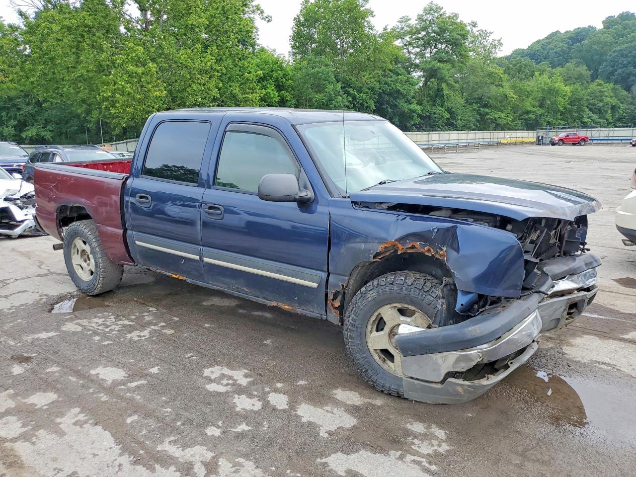 2005 Chevrolet Silverado K1500 Blue vin: 2GCEK13T851389025