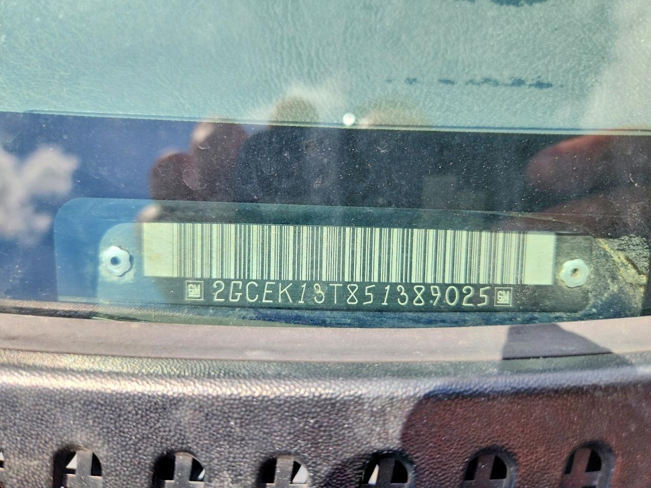 2005 Chevrolet Silverado K1500 Blue vin: 2GCEK13T851389025