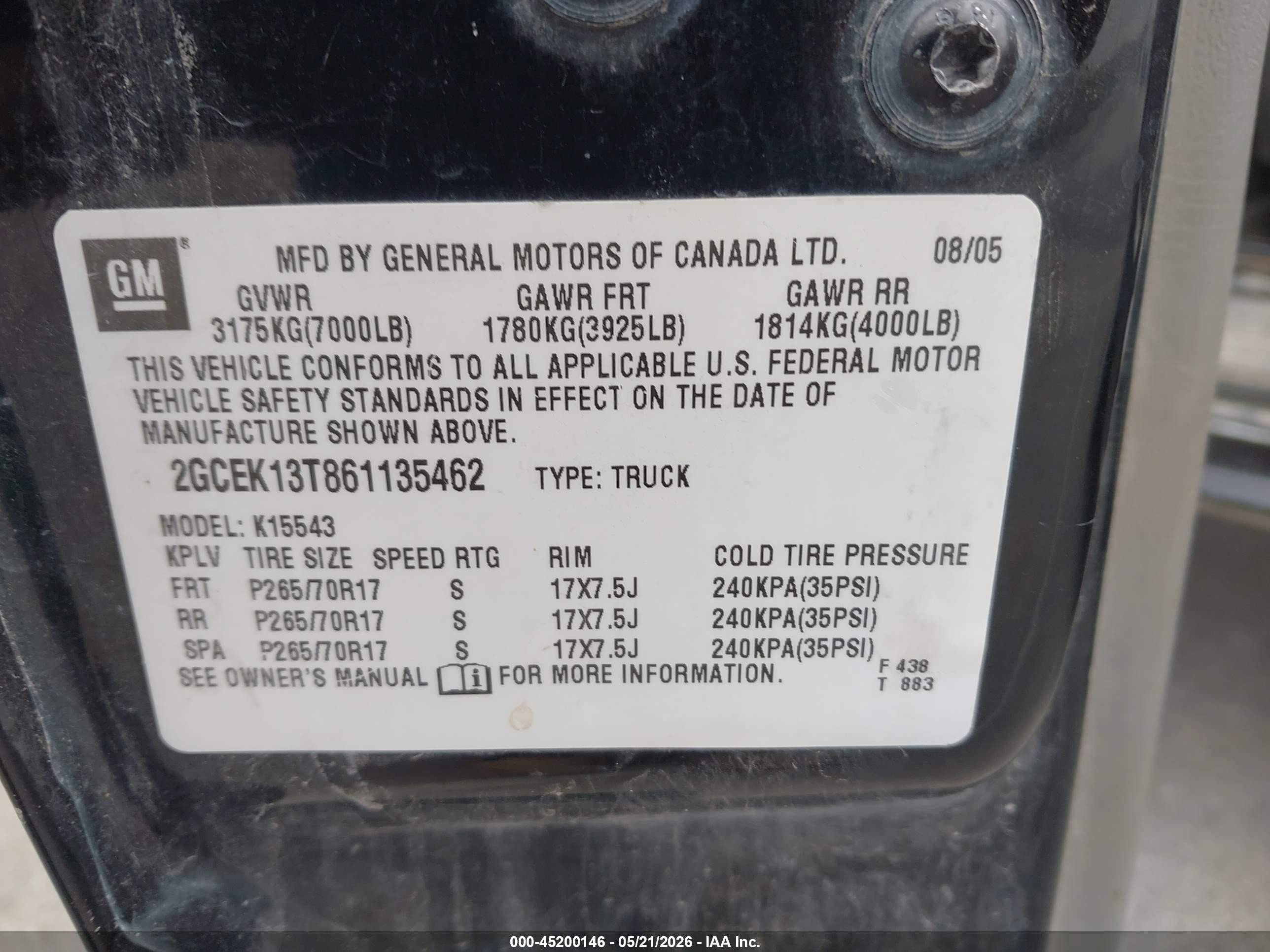 2006 Chevrolet Silverado 1500 Lt2 Black vin: 2GCEK13T861135462