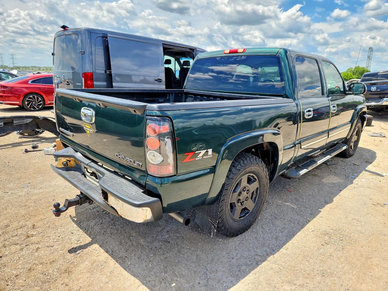 2005 Chevrolet Silverado K1500 Green vin: 2GCEK13T951307173