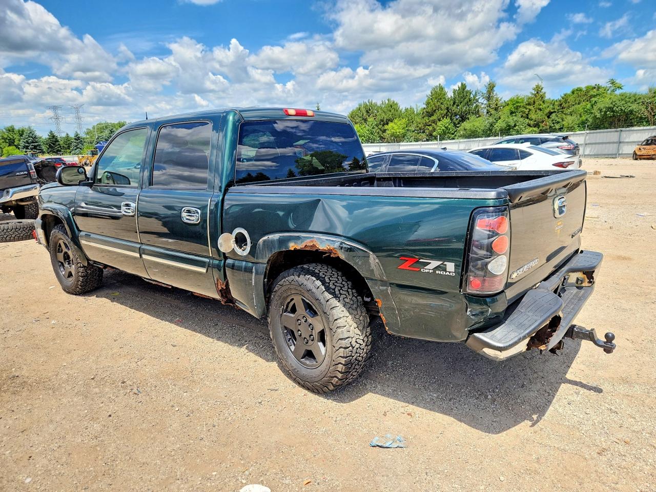 2005 Chevrolet Silverado K1500 Green vin: 2GCEK13T951307173