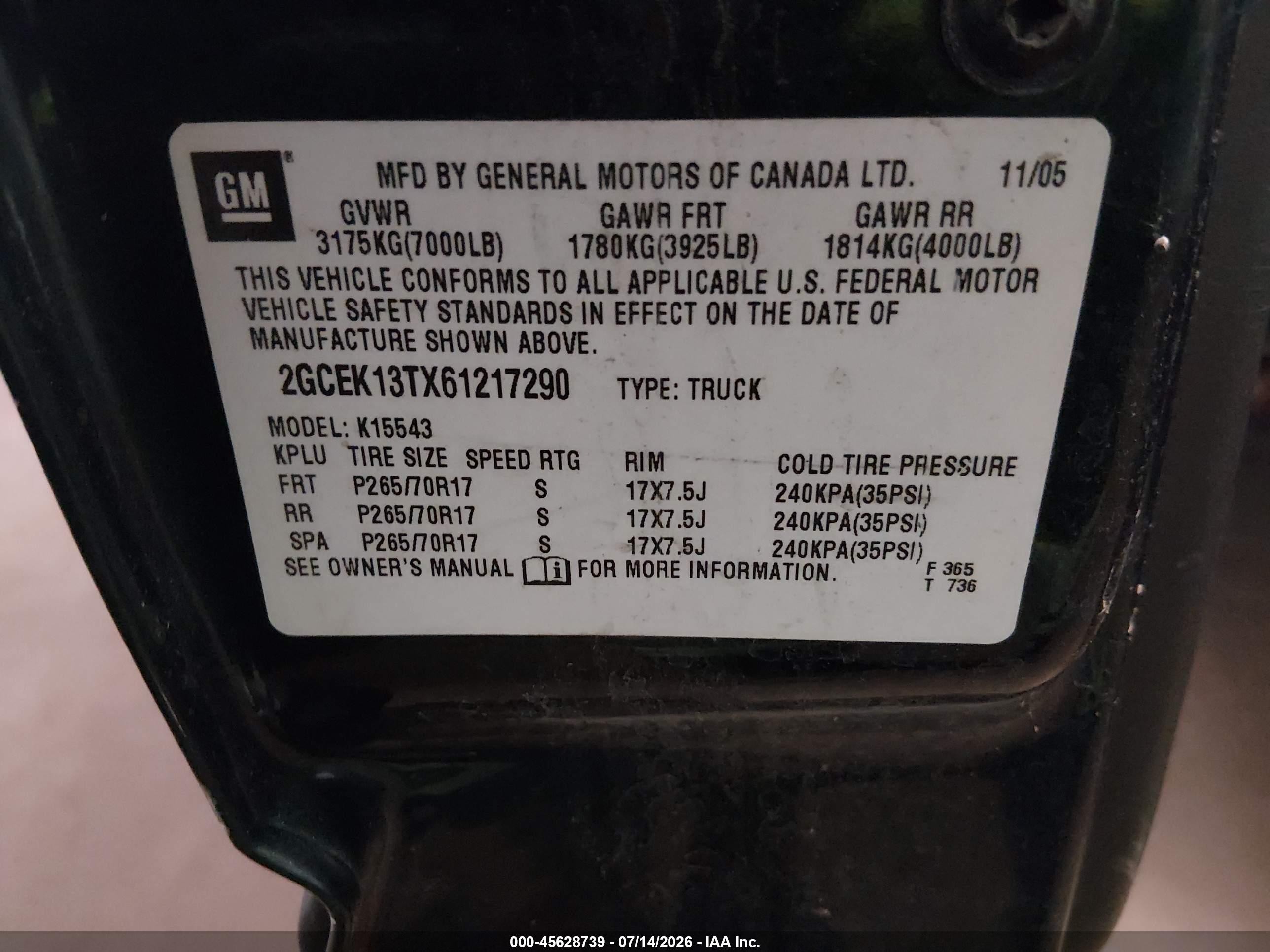 2006 Chevrolet Silverado 1500 Lt1 Green vin: 2GCEK13TX61217290