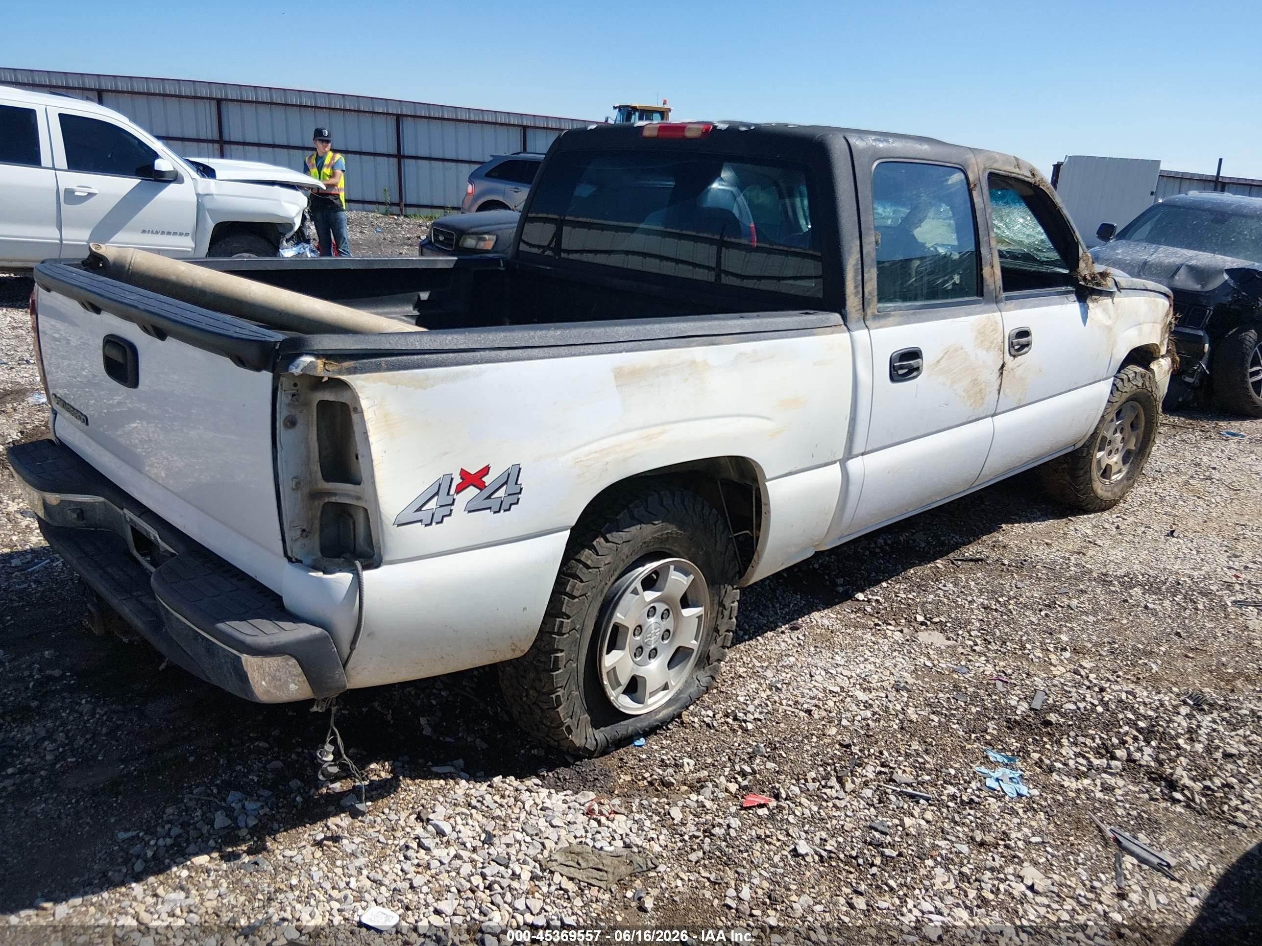 2006 Chevrolet Silverado 1500 Ls White vin: 2GCEK13V161209581