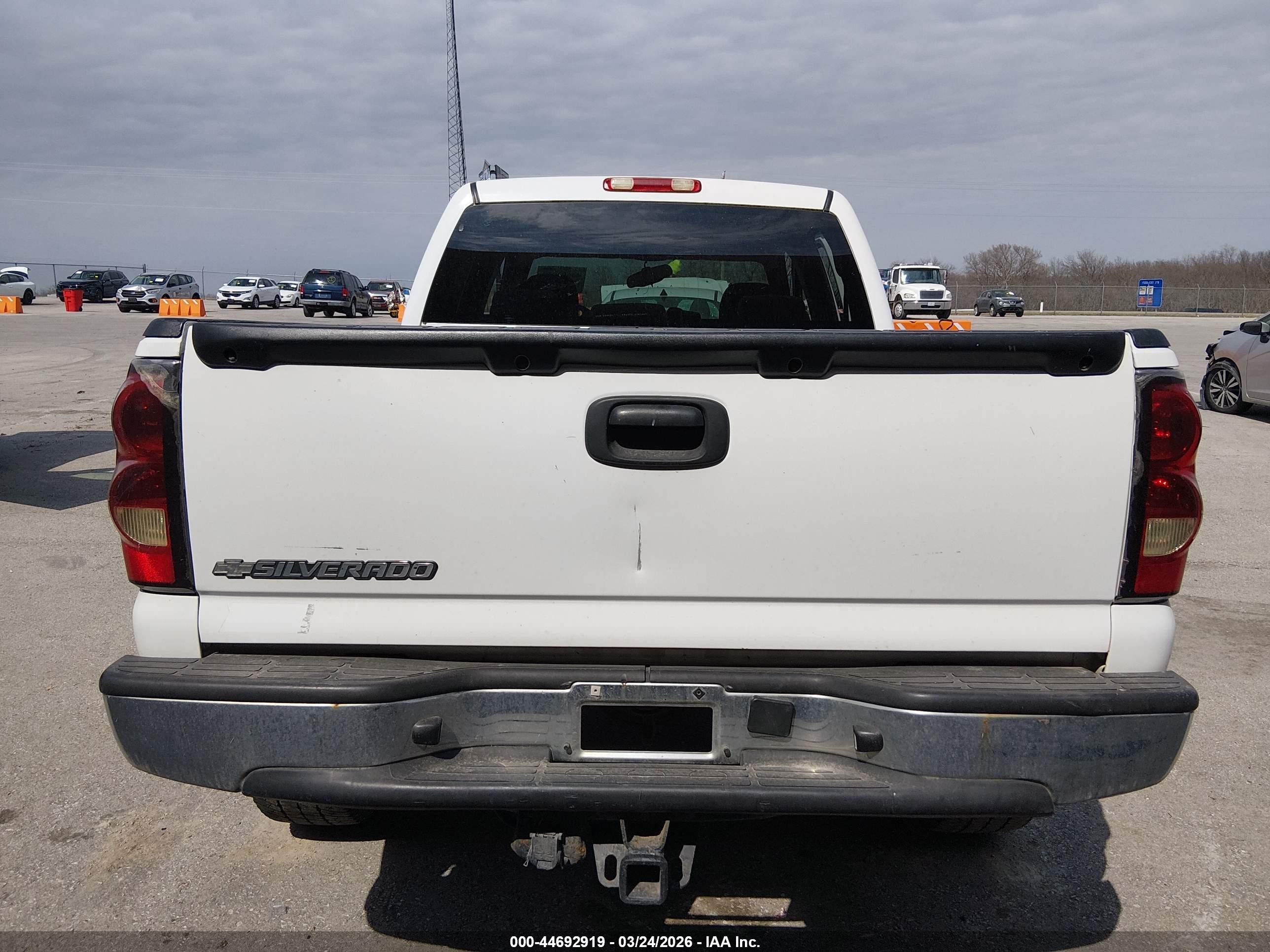 2006 Chevrolet Silverado 1500 Ls White vin: 2GCEK13V461296263