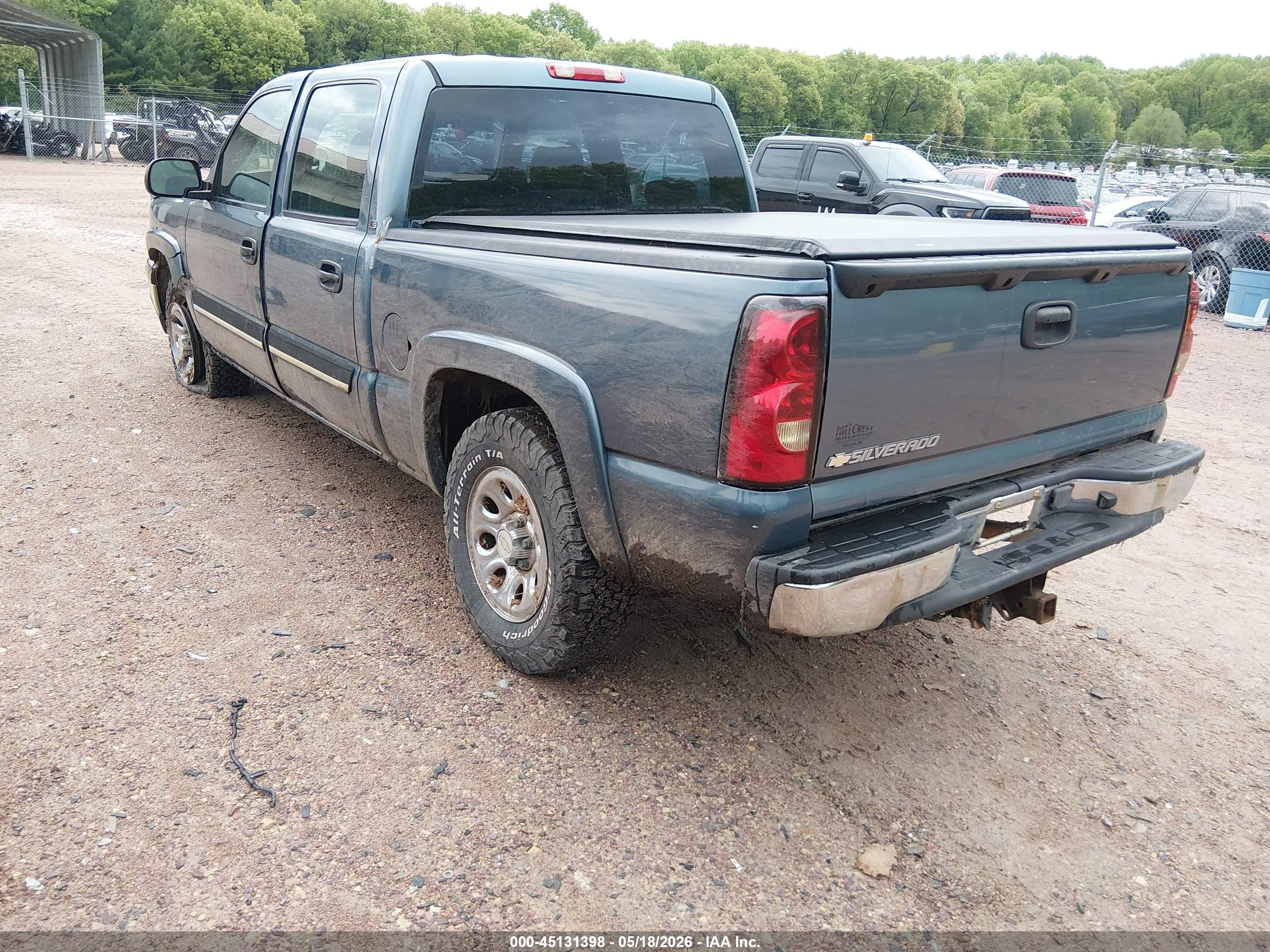 2007 Chevrolet Silverado 1500 Classic Ls Light Blue vin: 2GCEK13V971122416