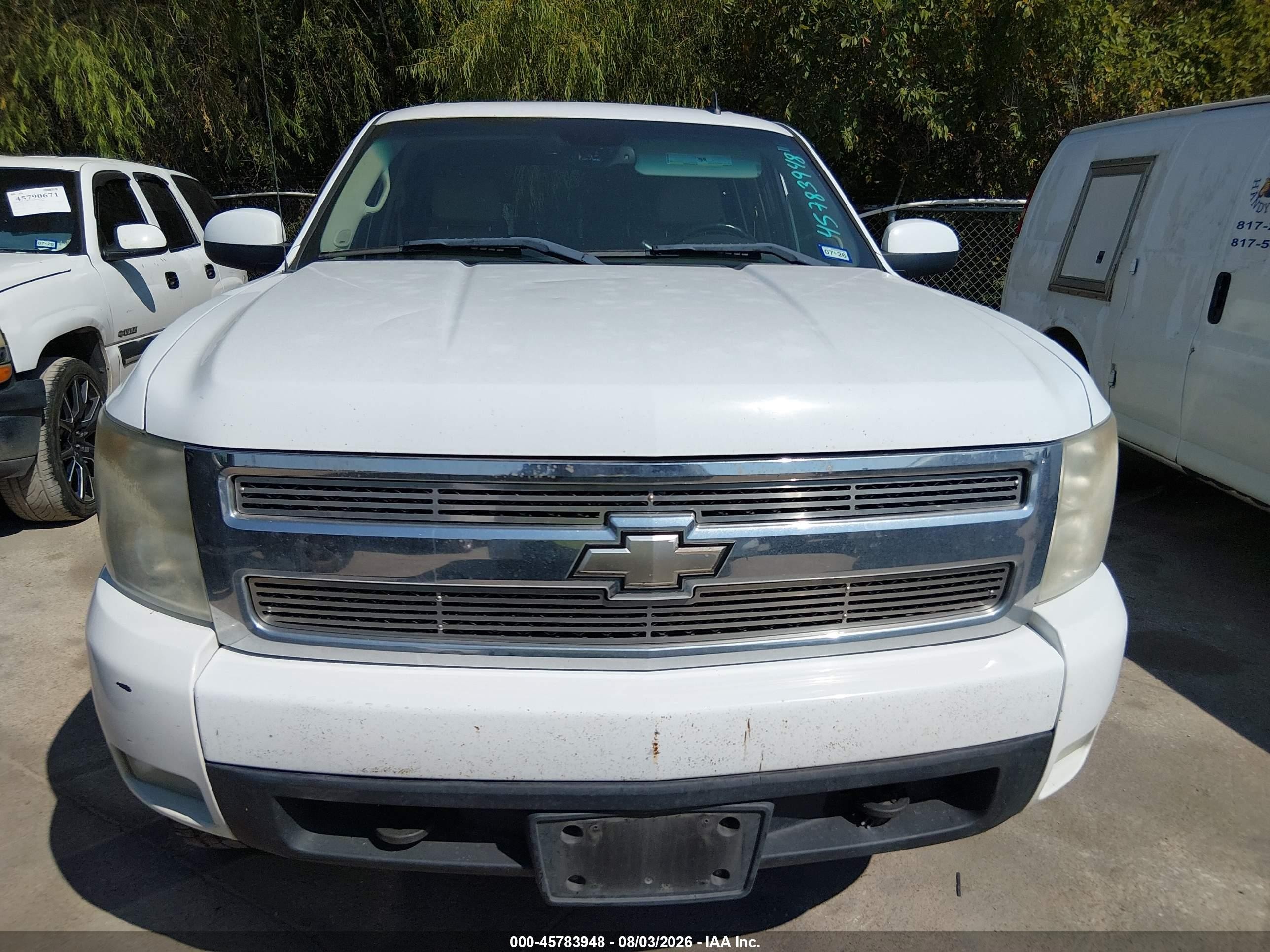 2007 Chevrolet Silverado 1500 Ltz White vin: 2GCEK13Y371643321