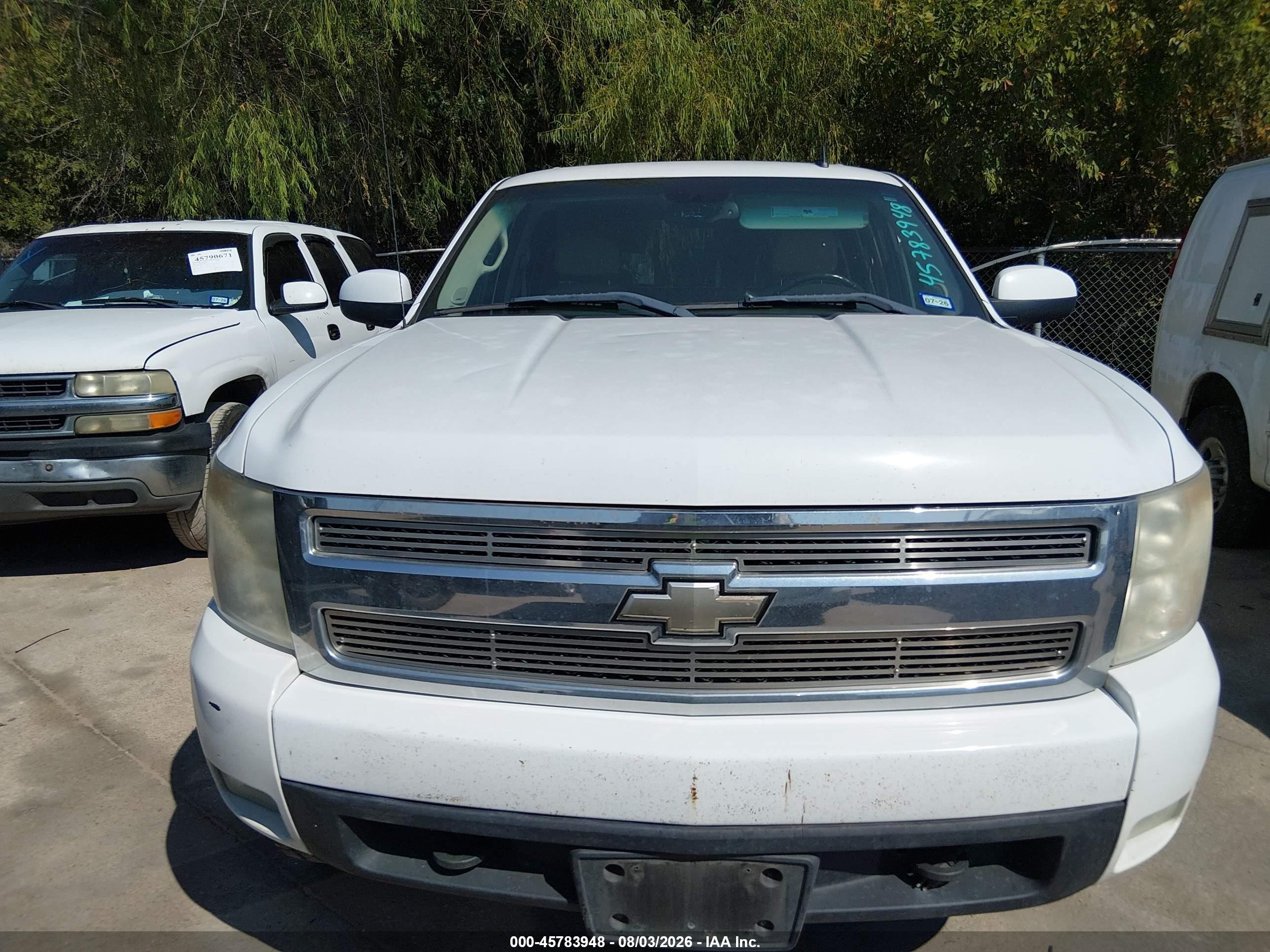 2007 Chevrolet Silverado 1500 Ltz White vin: 2GCEK13Y371643321