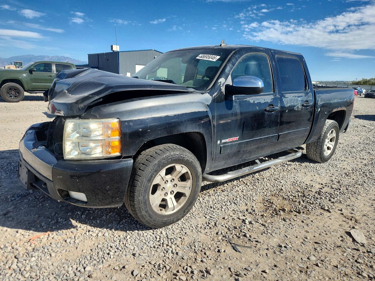 2007 Chevrolet Silverado K1500 Crew Cab Black vin: 2GCEK13Y871515043