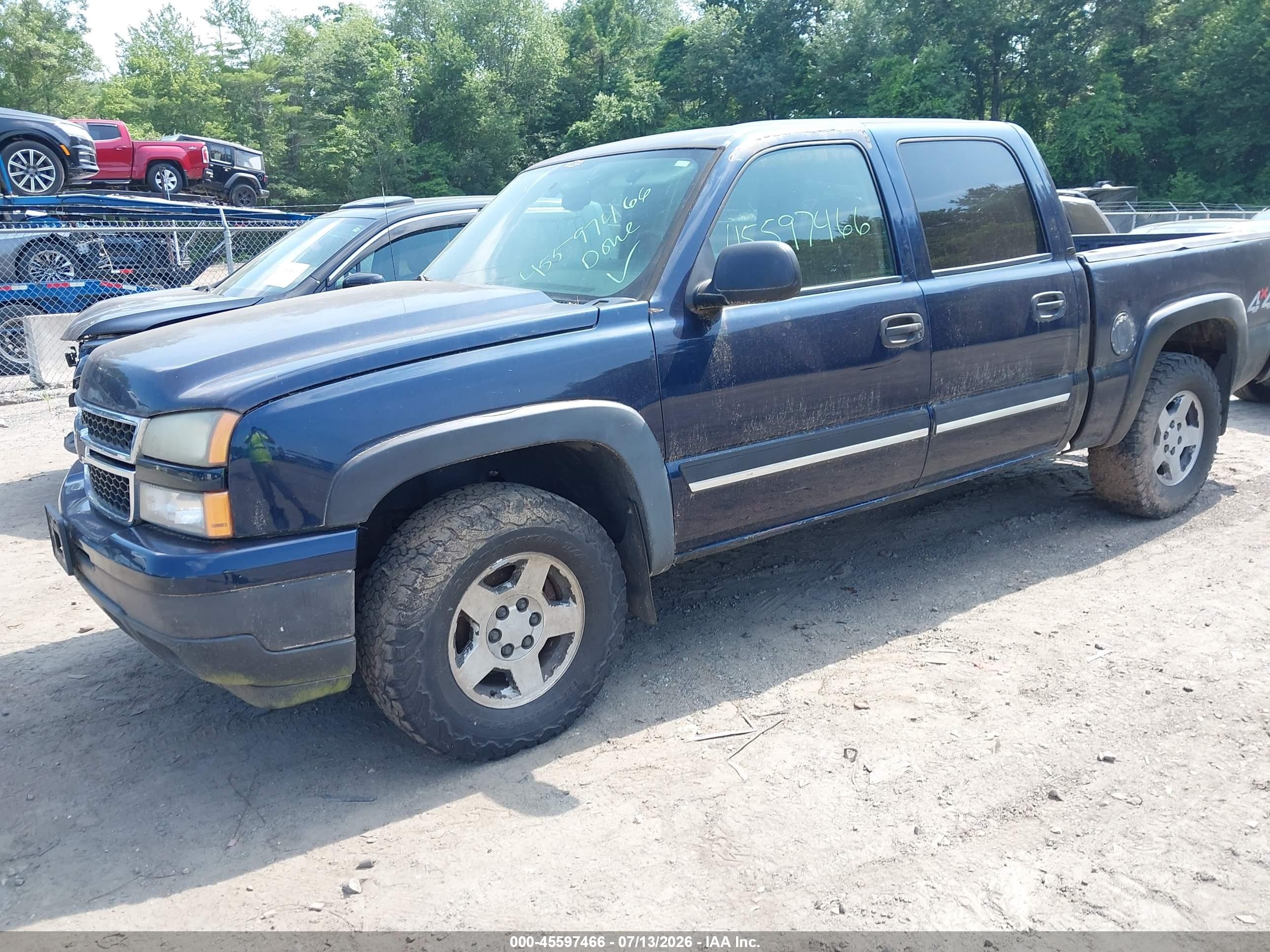 2006 Chevrolet Silverado 1500 Lt1 Blue vin: 2GCEK13Z961336792