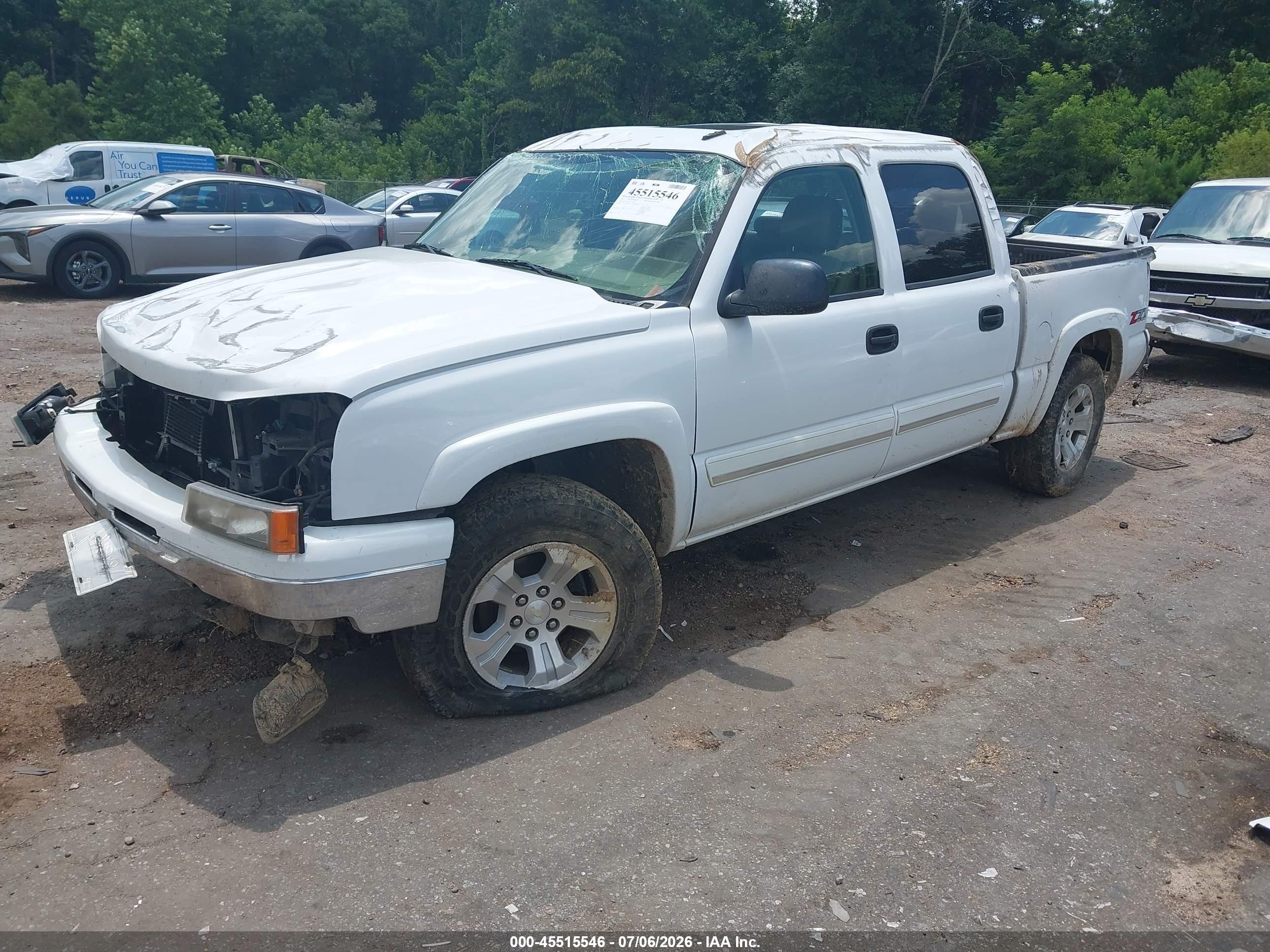 2007 Chevrolet Silverado 1500 Classic Lt3 White vin: 2GCEK13ZX71114456