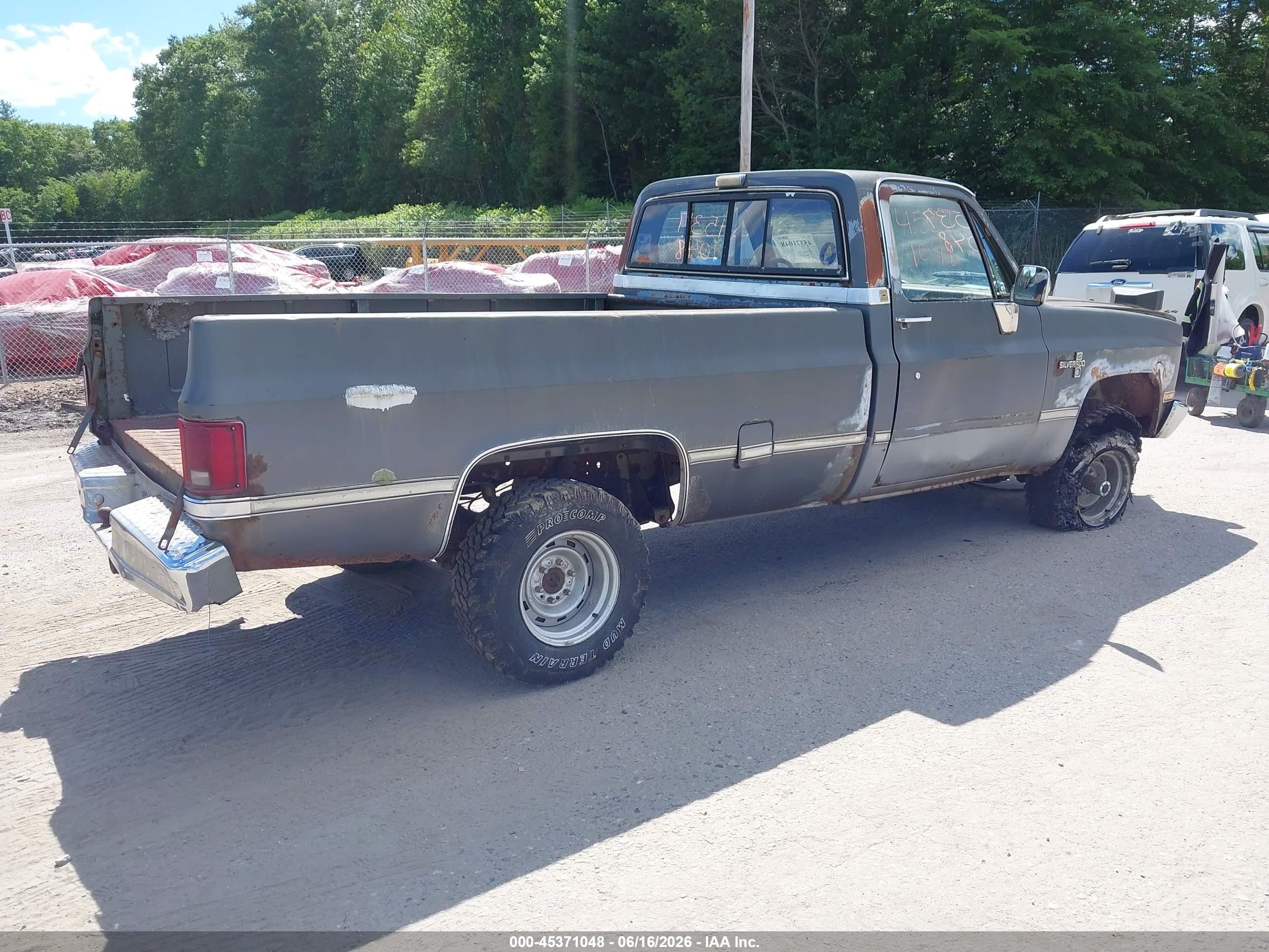 1986 Chevrolet K10   Gray vin: 2GCEK14H6G1216567