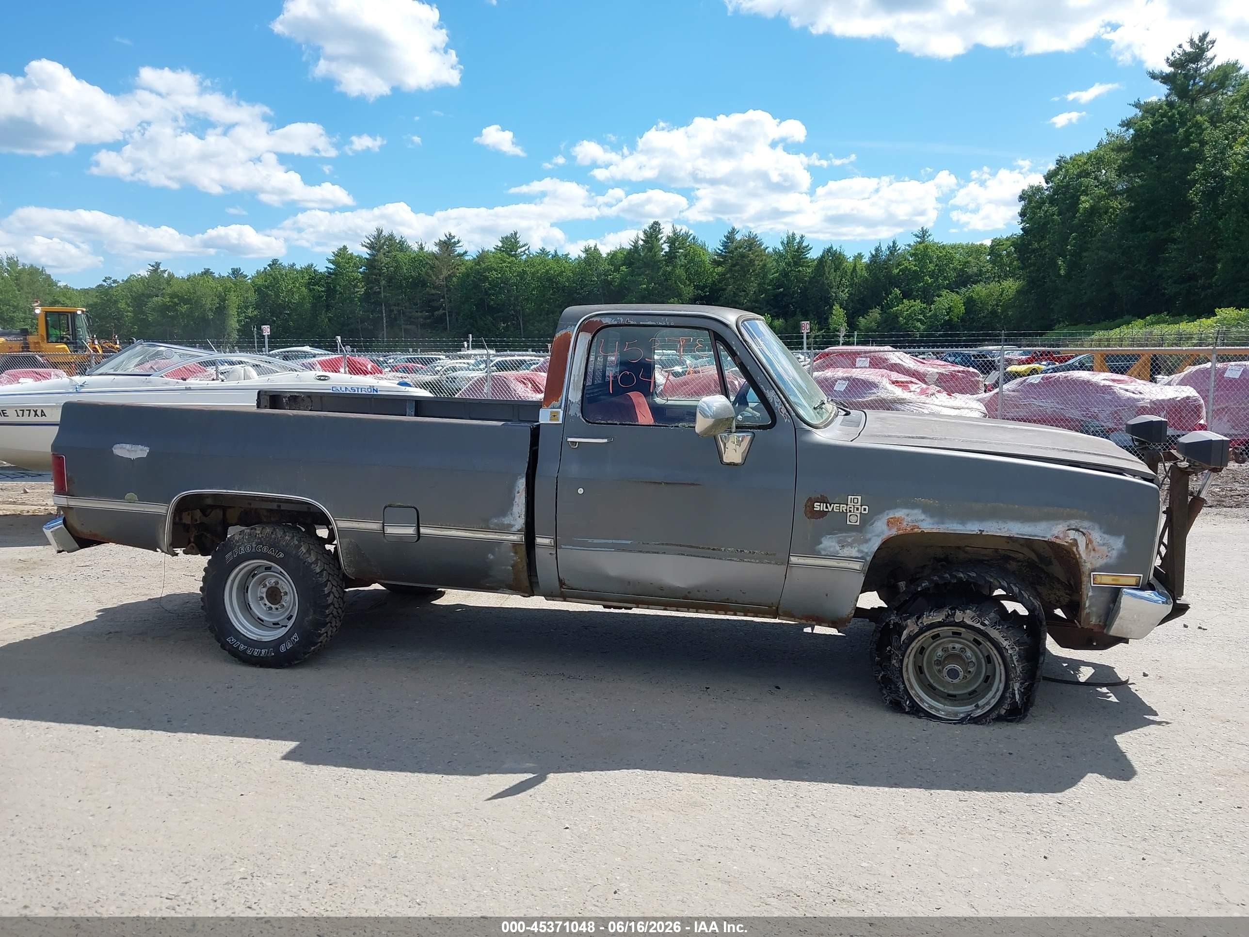 1986 Chevrolet K10   Gray vin: 2GCEK14H6G1216567