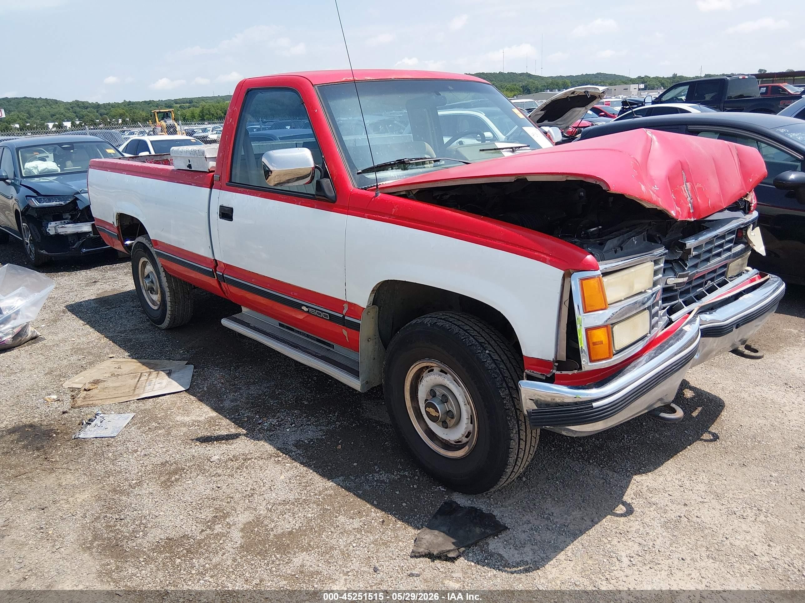 1990 Chevrolet Gmt-400 K1500 Красный vin: 2GCEK14K0L1123341