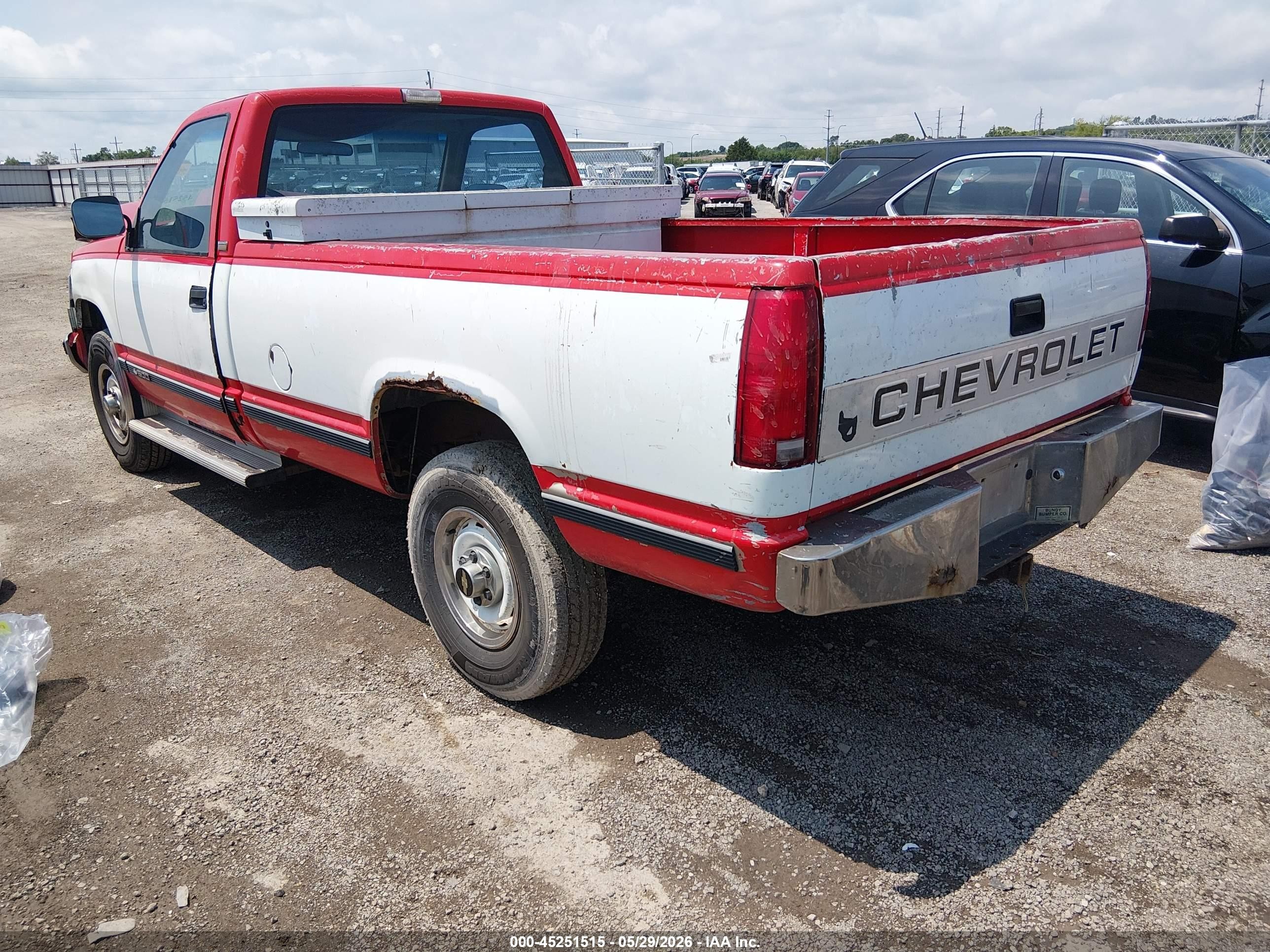 1990 Chevrolet Gmt-400 K1500 Red vin: 2GCEK14K0L1123341