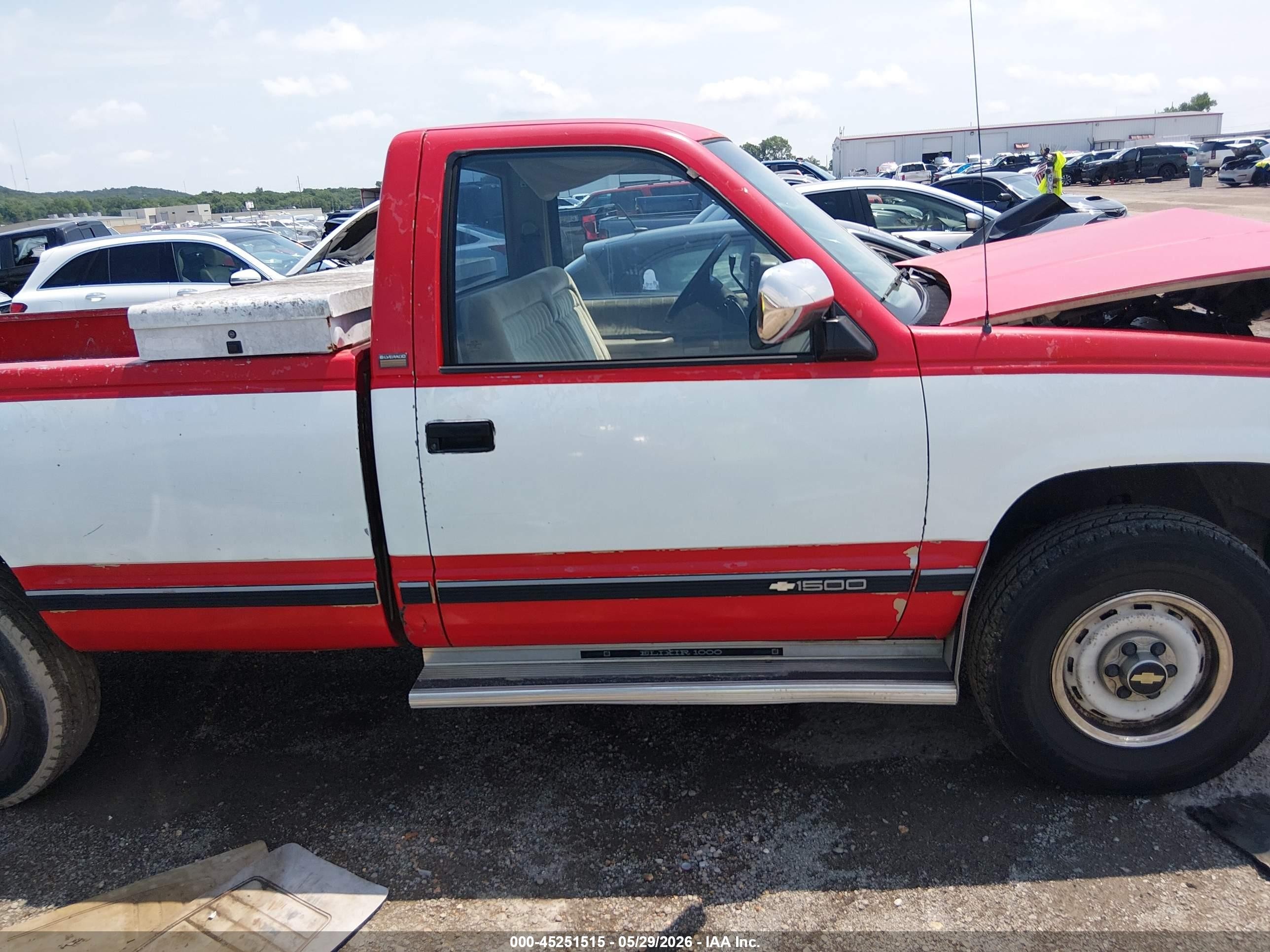 1990 Chevrolet Gmt-400 K1500 Red vin: 2GCEK14K0L1123341