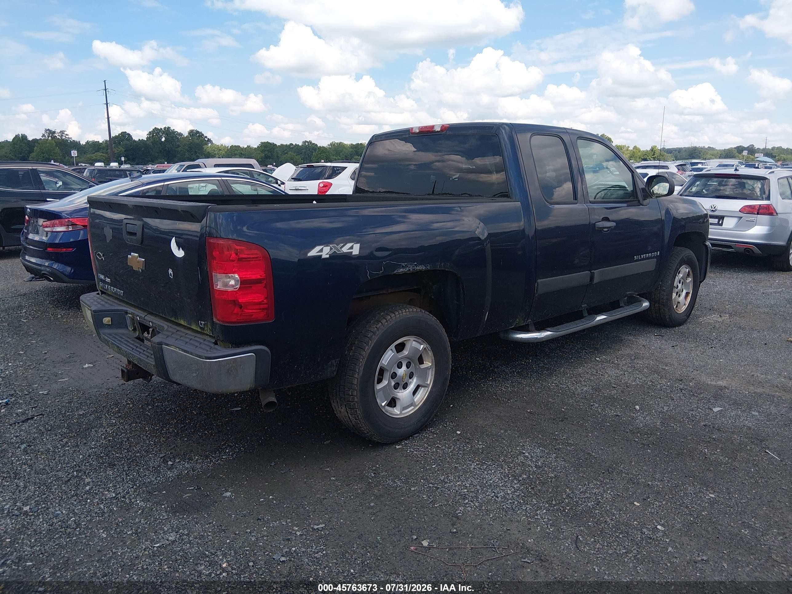 2008 Chevrolet Silverado 1500 Lt1 Blue vin: 2GCEK190481137953