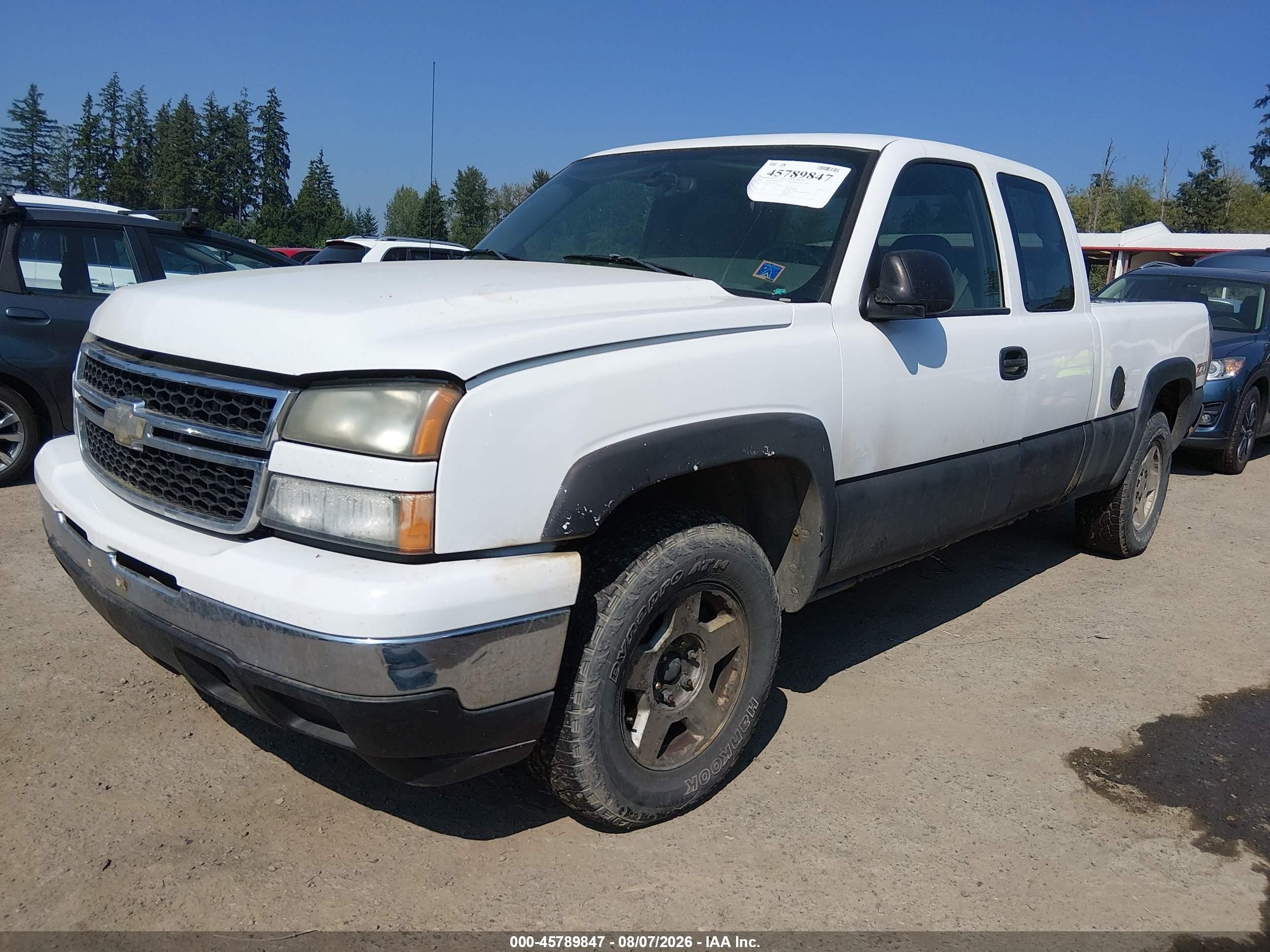 2006 Chevrolet Silverado 1500 Lt1 White vin: 2GCEK19B261109924