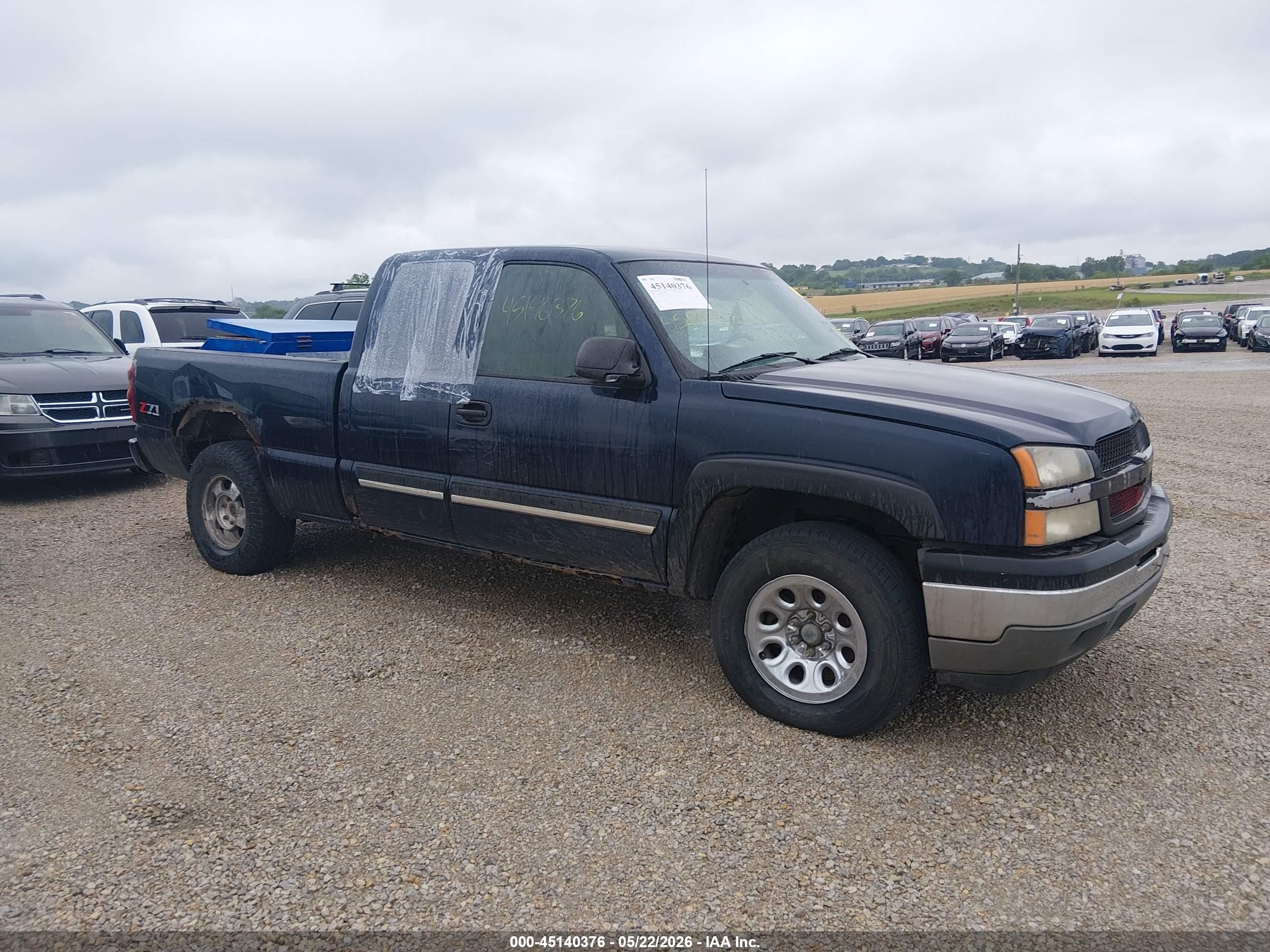 2005 Chevrolet Silverado 1500 Z71 Blue vin: 2GCEK19B951321007