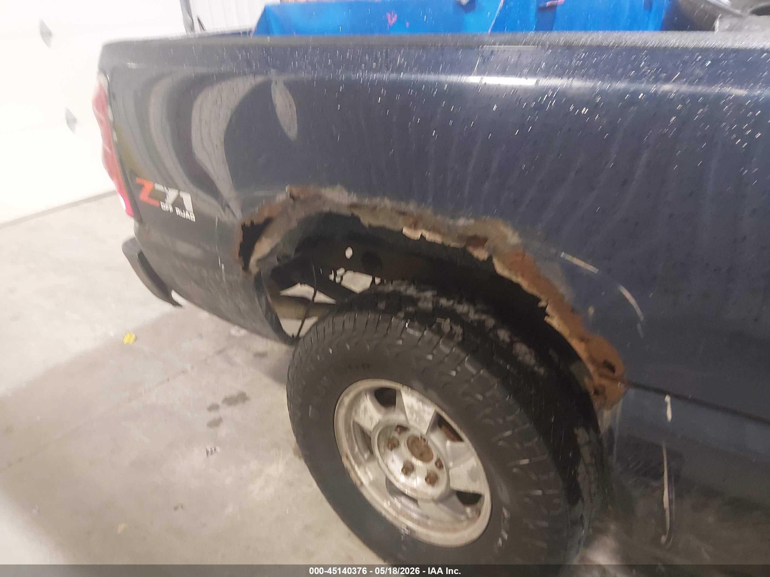 2005 Chevrolet Silverado 1500 Z71 Blue vin: 2GCEK19B951321007