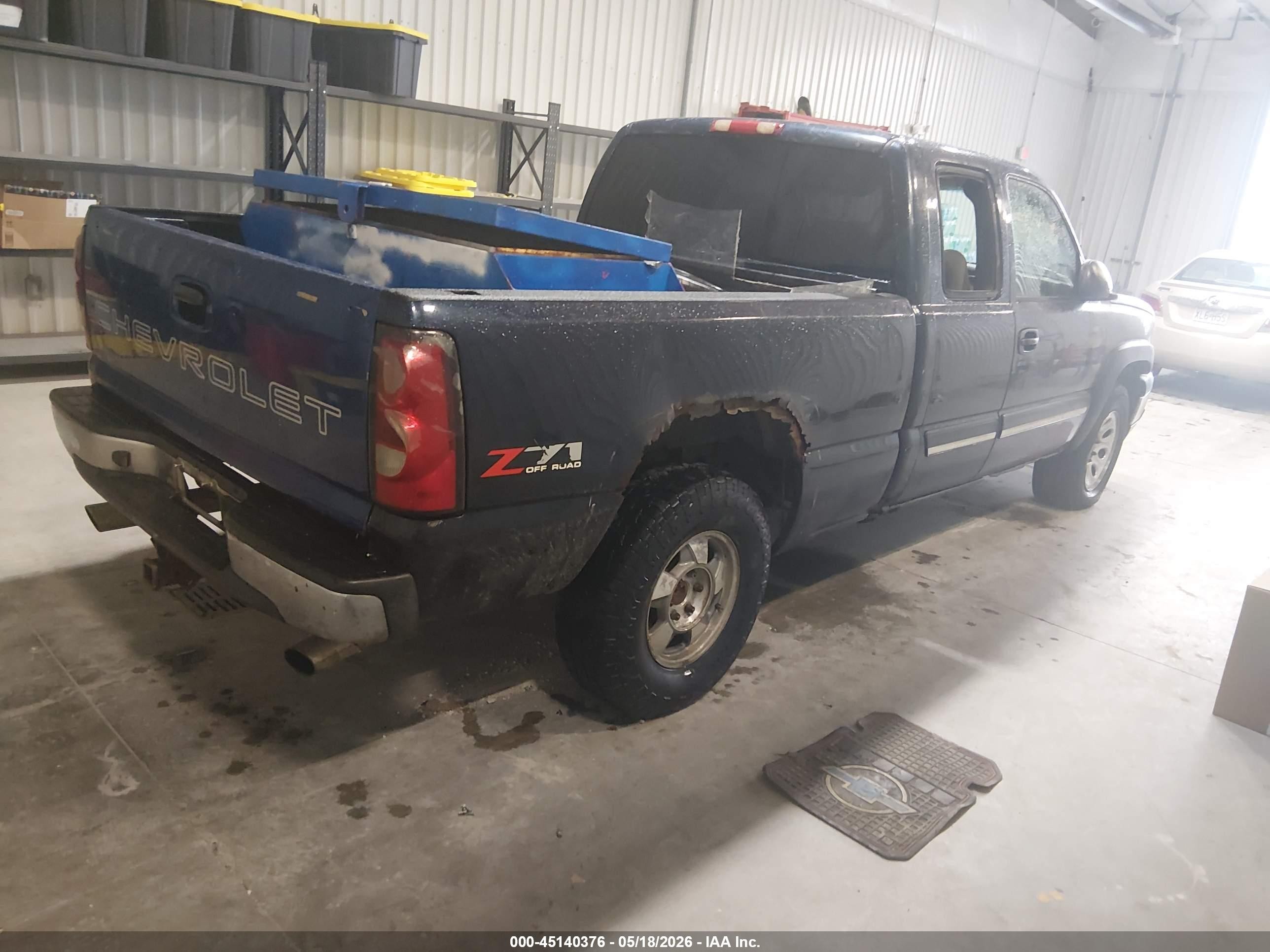 2005 Chevrolet Silverado 1500 Z71 Blue vin: 2GCEK19B951321007