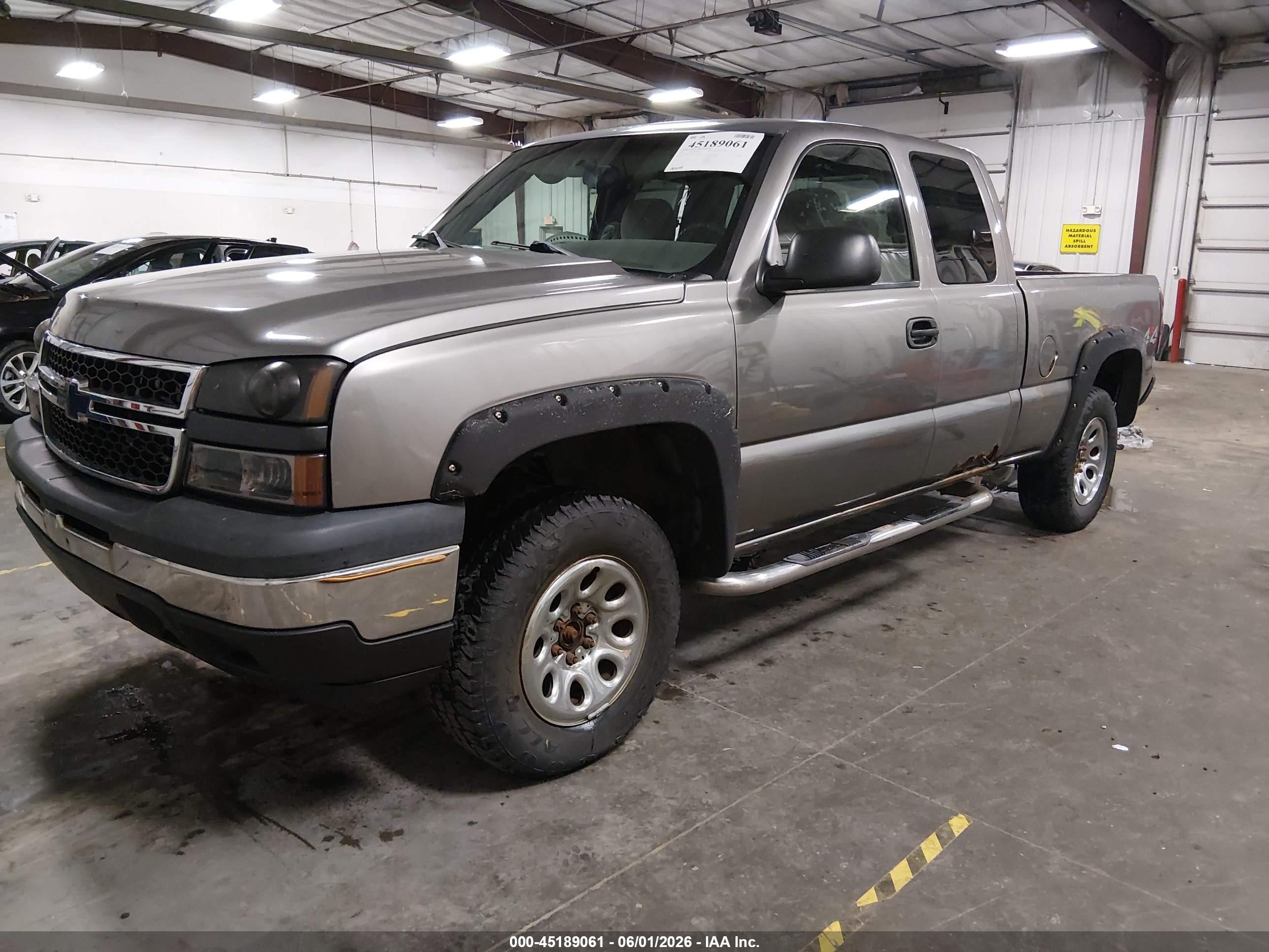 2006 Chevrolet Silverado 1500 Ls Gray vin: 2GCEK19B961286230