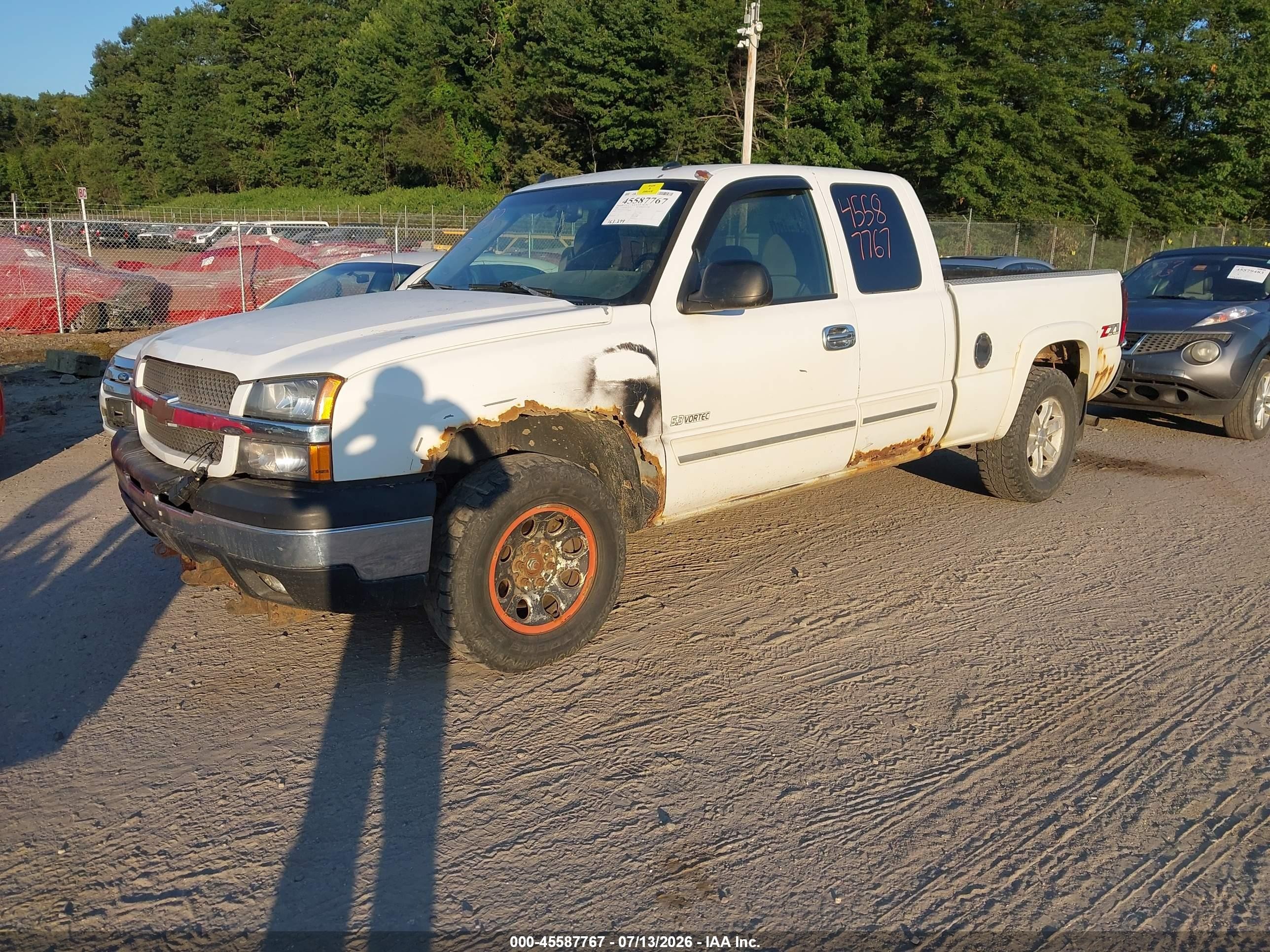 2005 Chevrolet Silverado 1500 Z71 White vin: 2GCEK19BX51229341