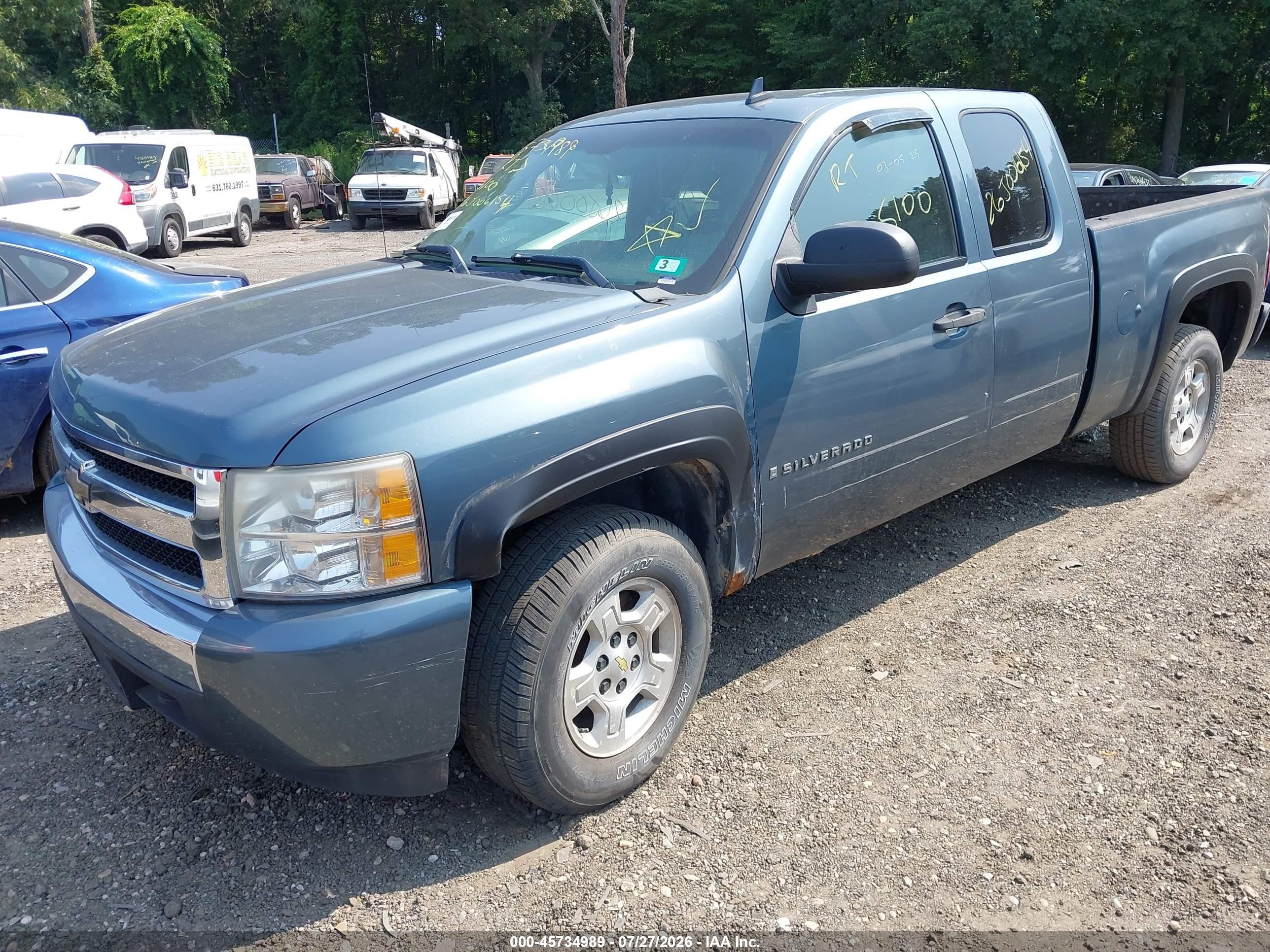 2008 Chevrolet Silverado 1500 Lt1 Серый vin: 2GCEK19J181130659