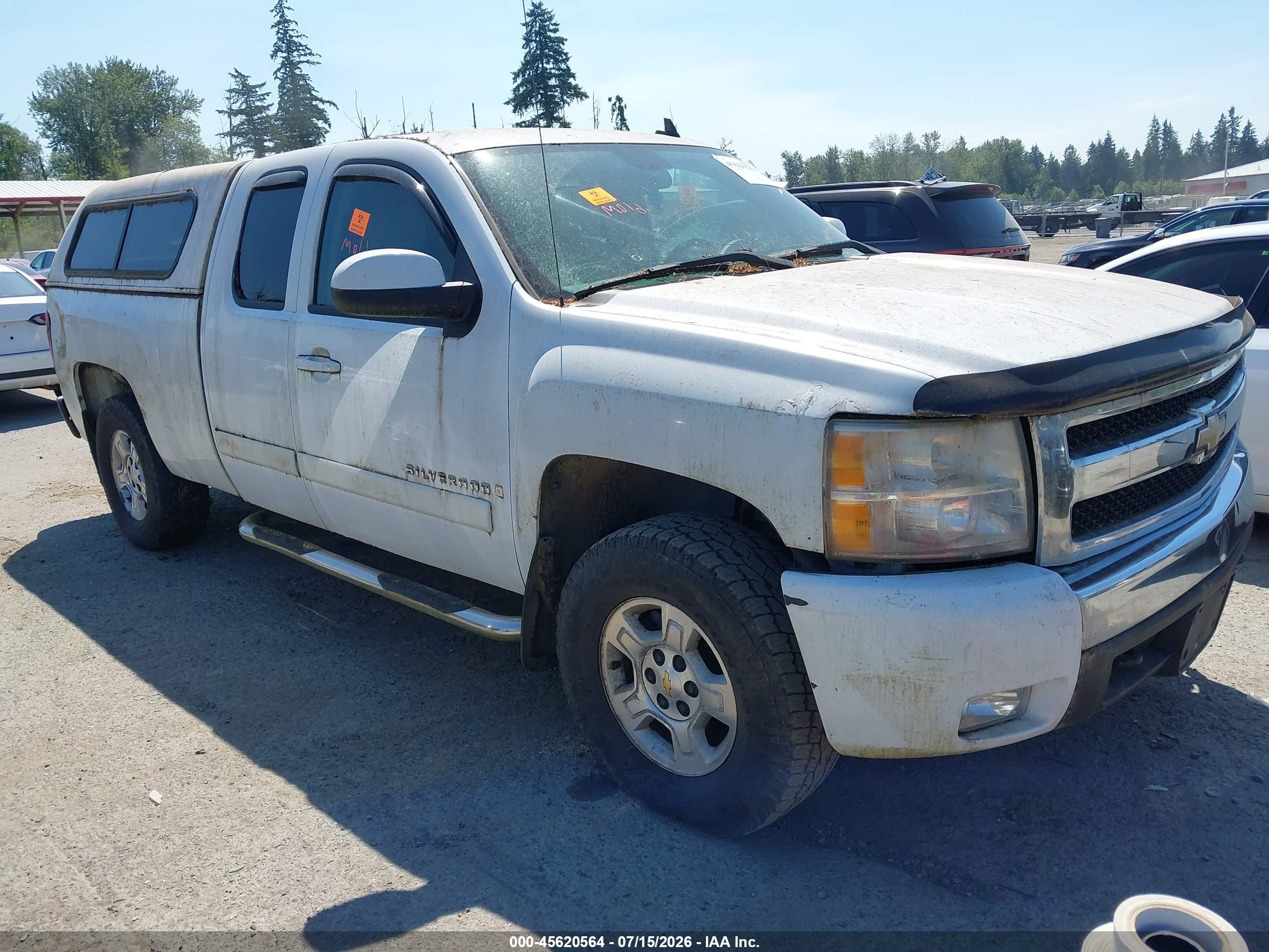 2007 Chevrolet Silverado 1500 Ltz White vin: 2GCEK19J271589794
