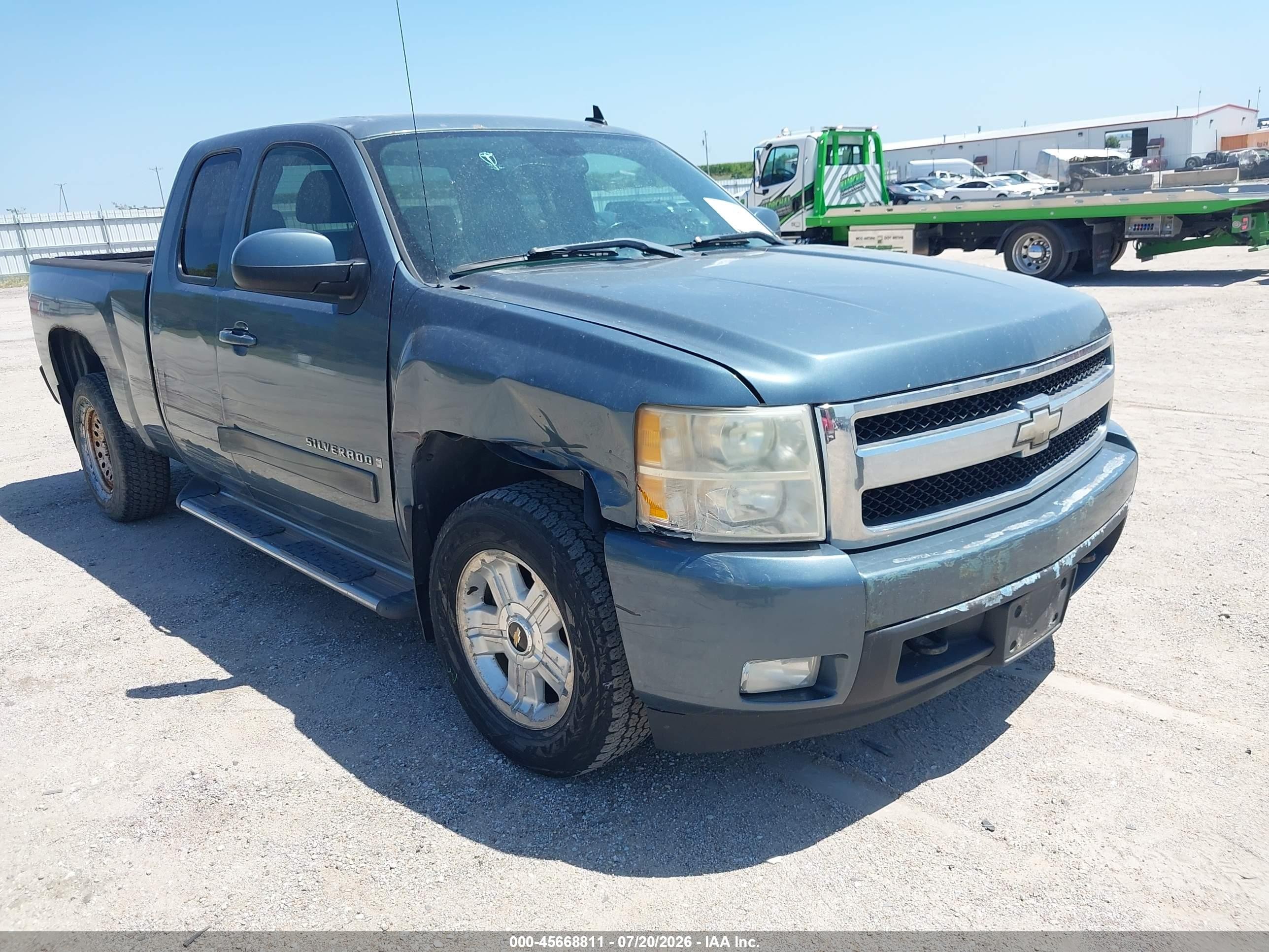 2008 Chevrolet Silverado 1500 Ltz Blue vin: 2GCEK19J381137113
