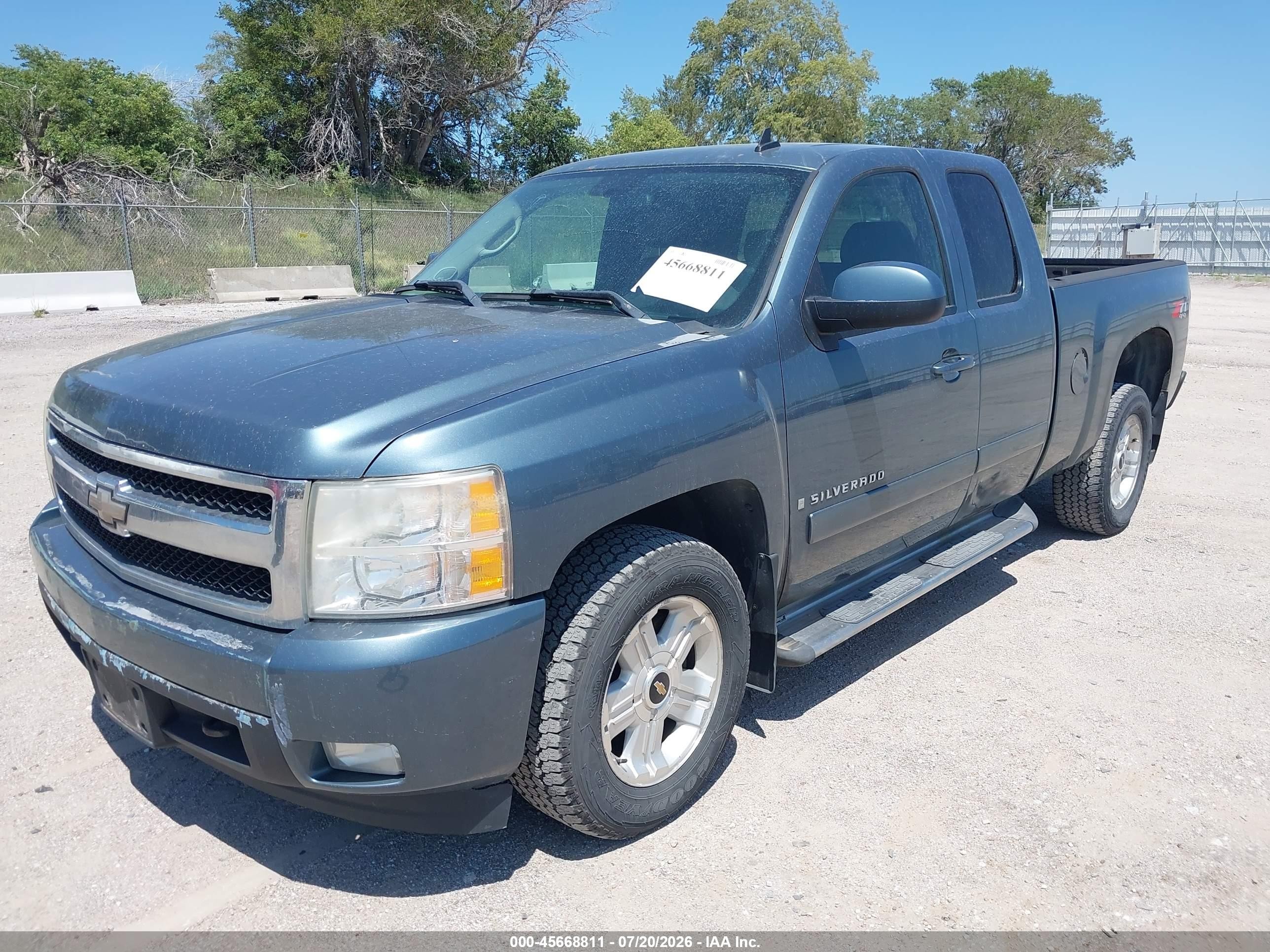 2008 Chevrolet Silverado 1500 Ltz Blue vin: 2GCEK19J381137113