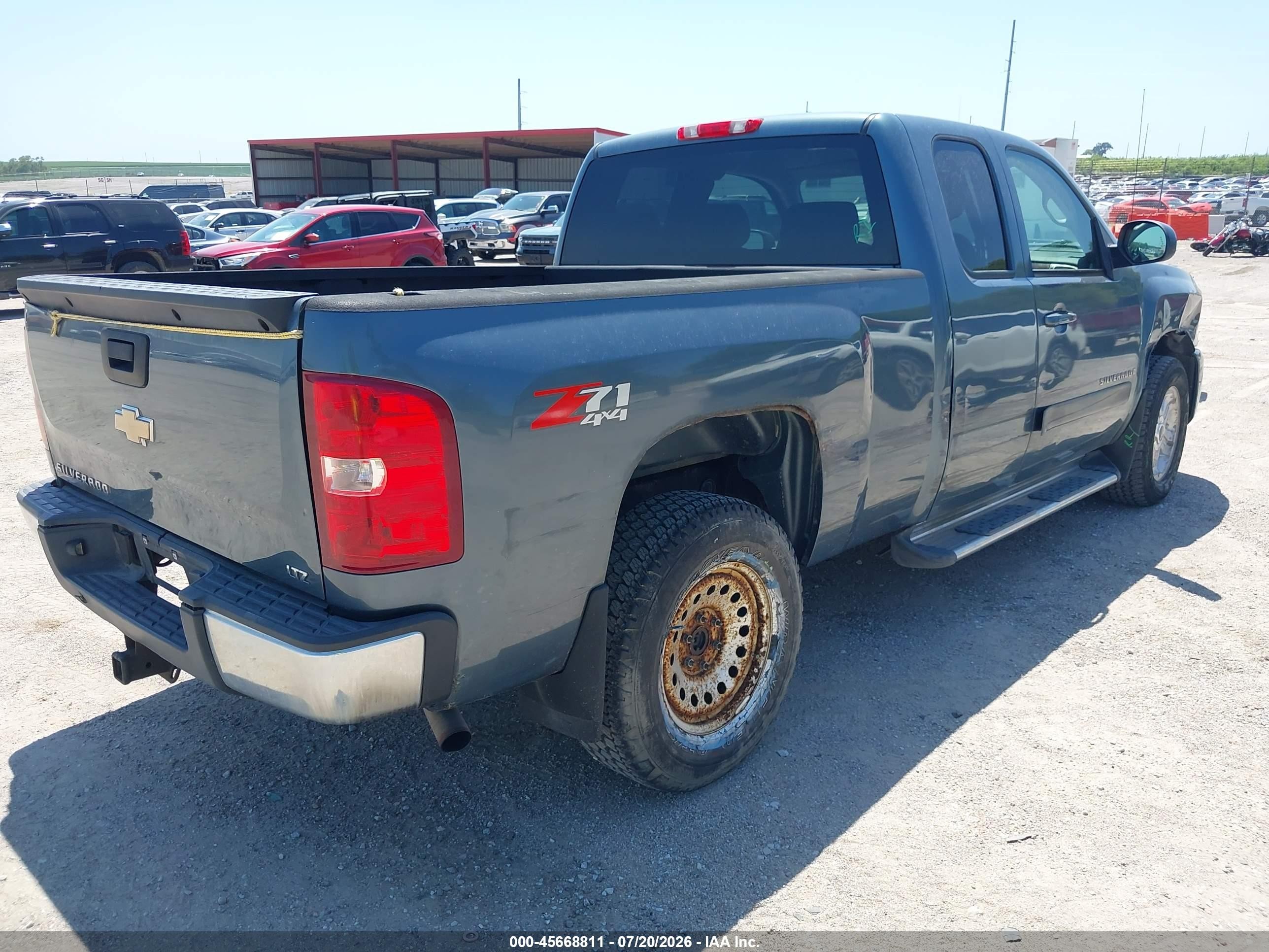 2008 Chevrolet Silverado 1500 Ltz Blue vin: 2GCEK19J381137113