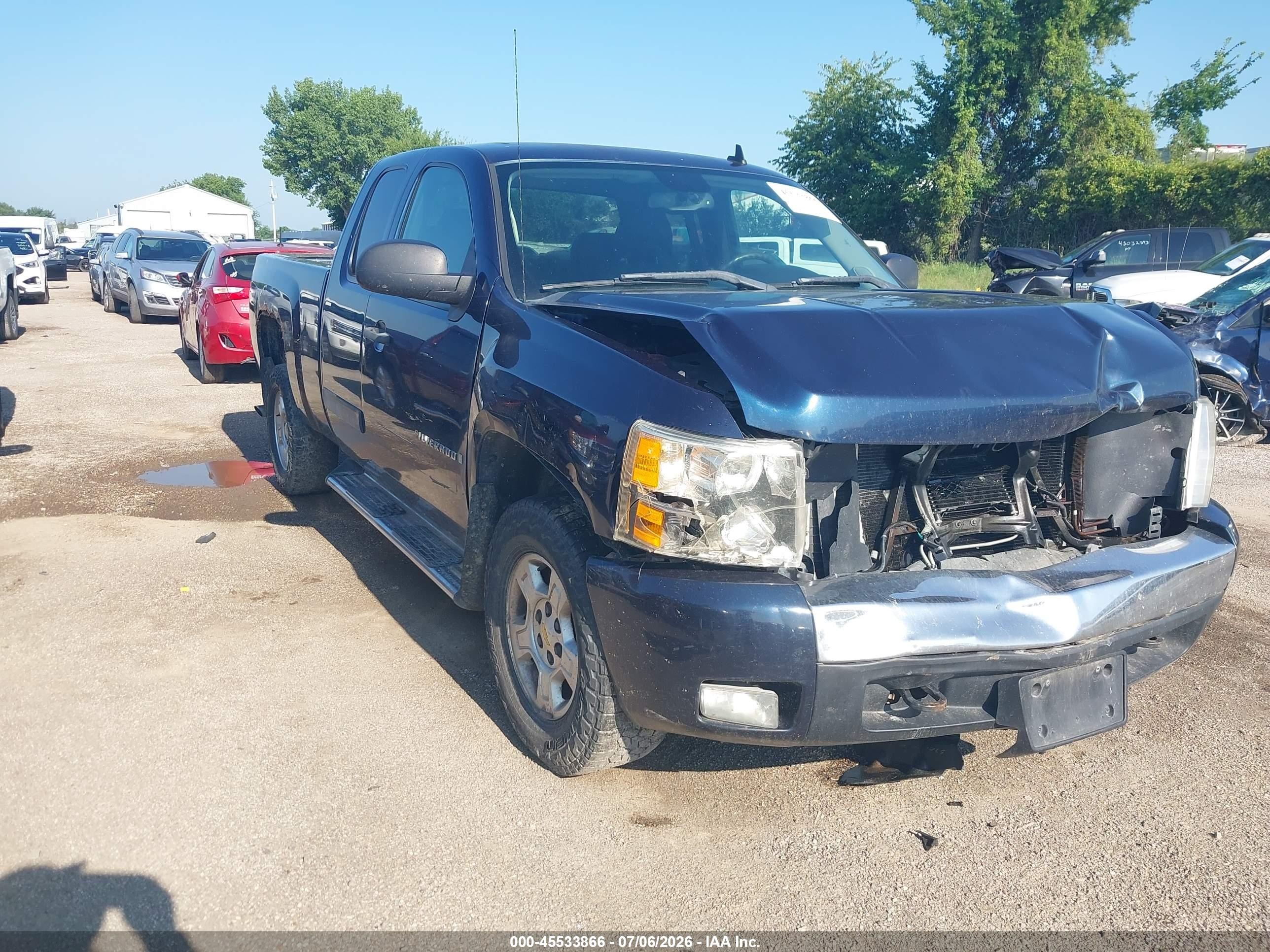 2008 Chevrolet Silverado 1500 Lt1 Blue vin: 2GCEK19J381276495