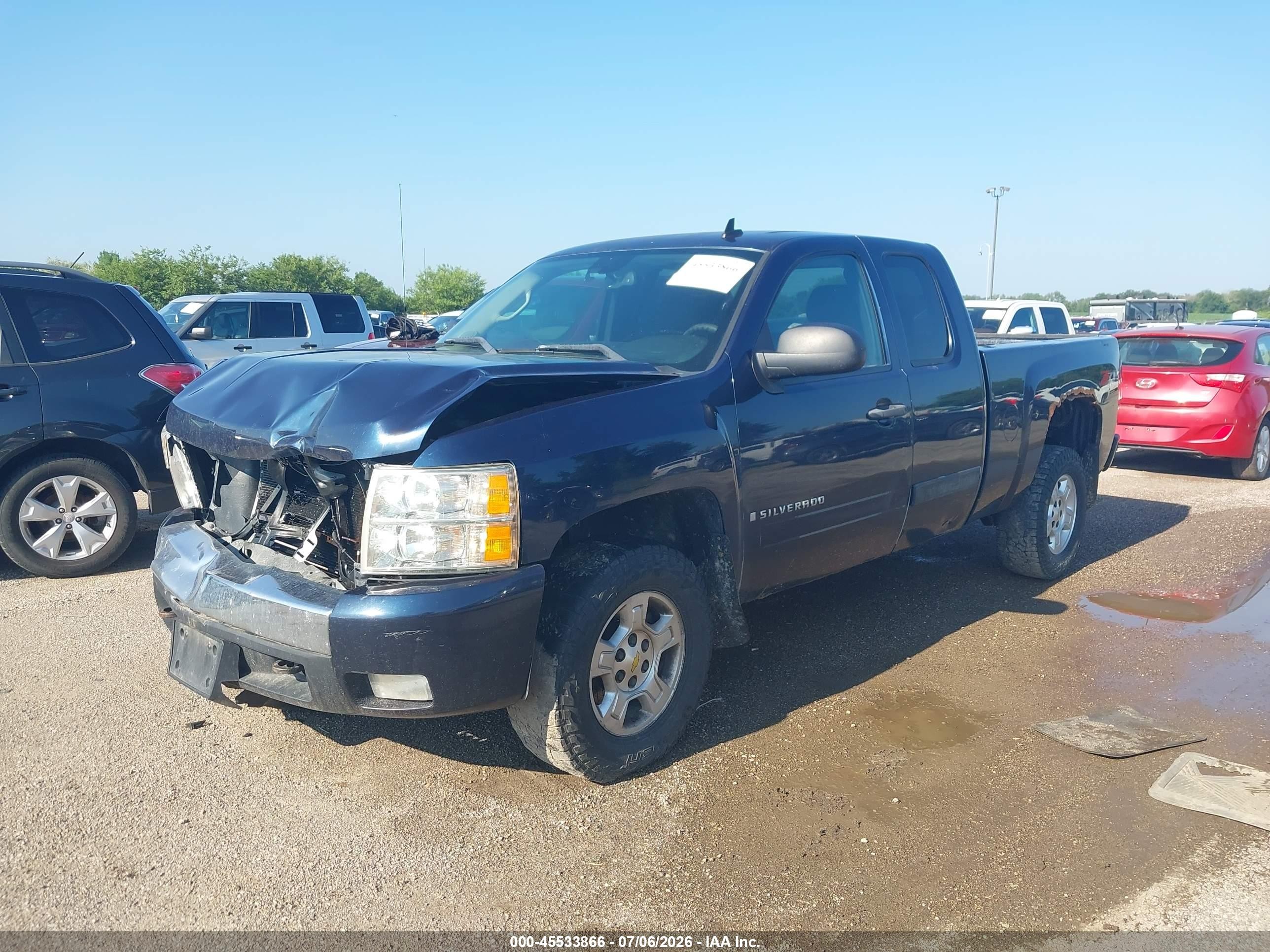2008 Chevrolet Silverado 1500 Lt1 Blue vin: 2GCEK19J381276495